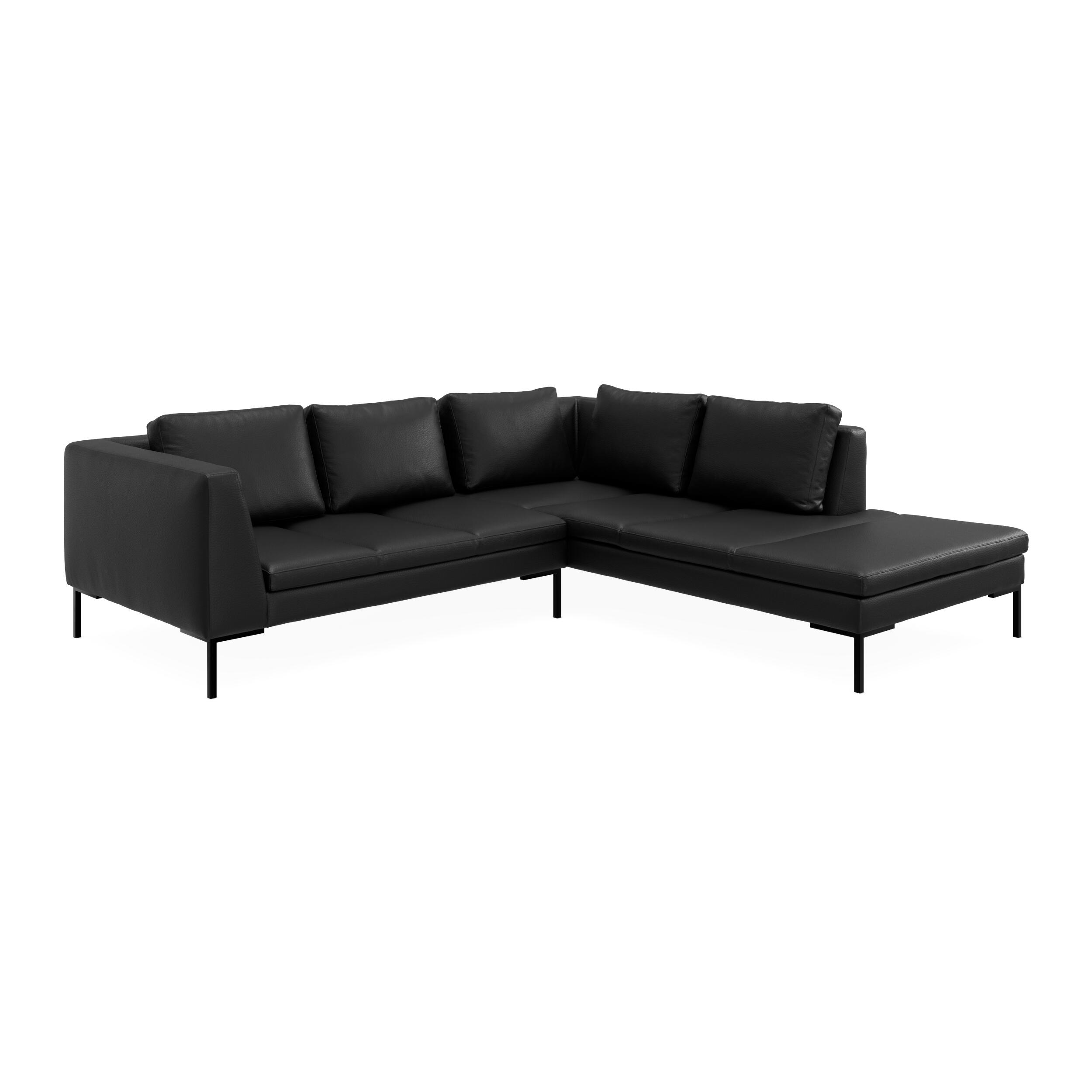 Nordskov højrevendt hjørnesofa med pufafslutning 