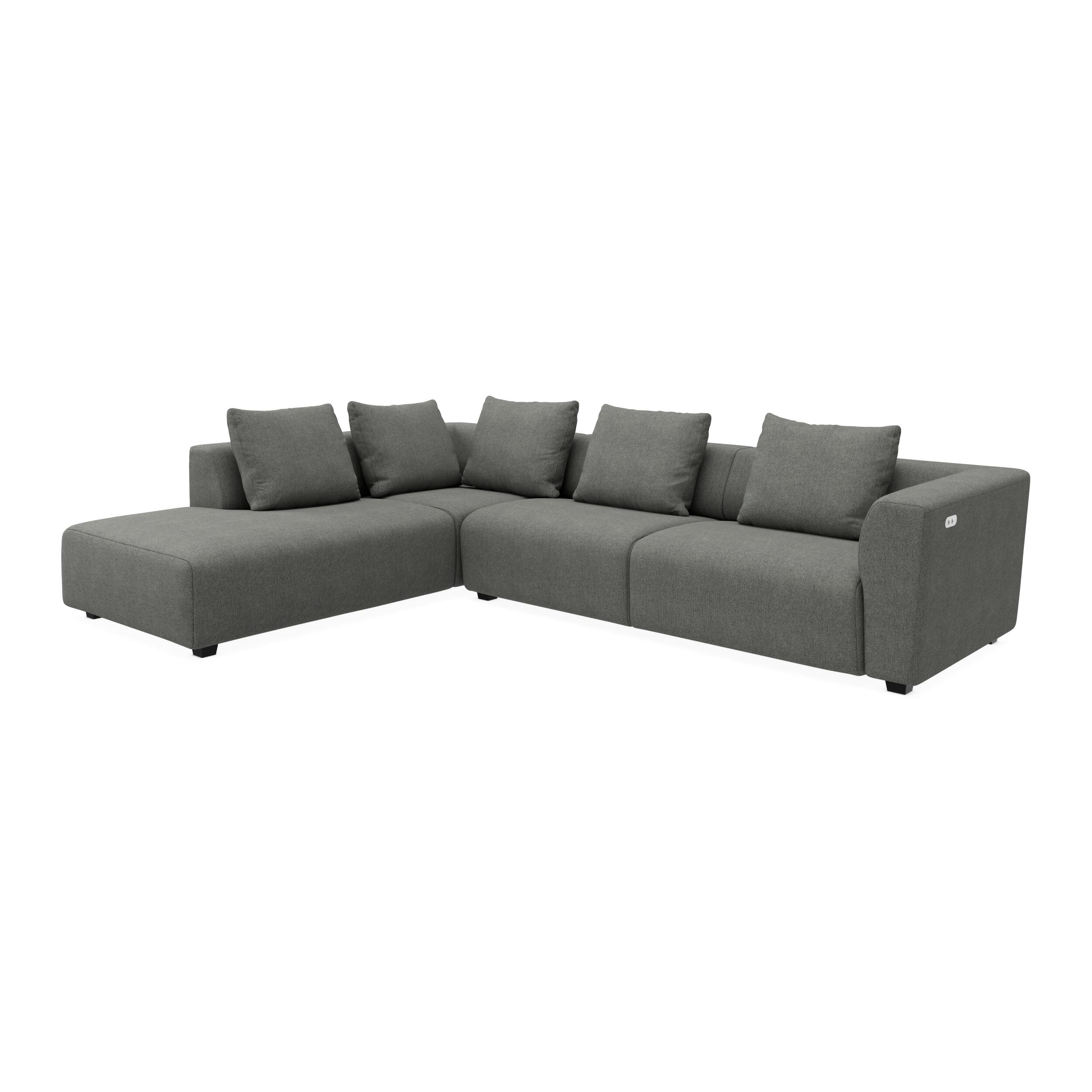 Solaro venstrevendt hjørnesofa med pufafslutning 