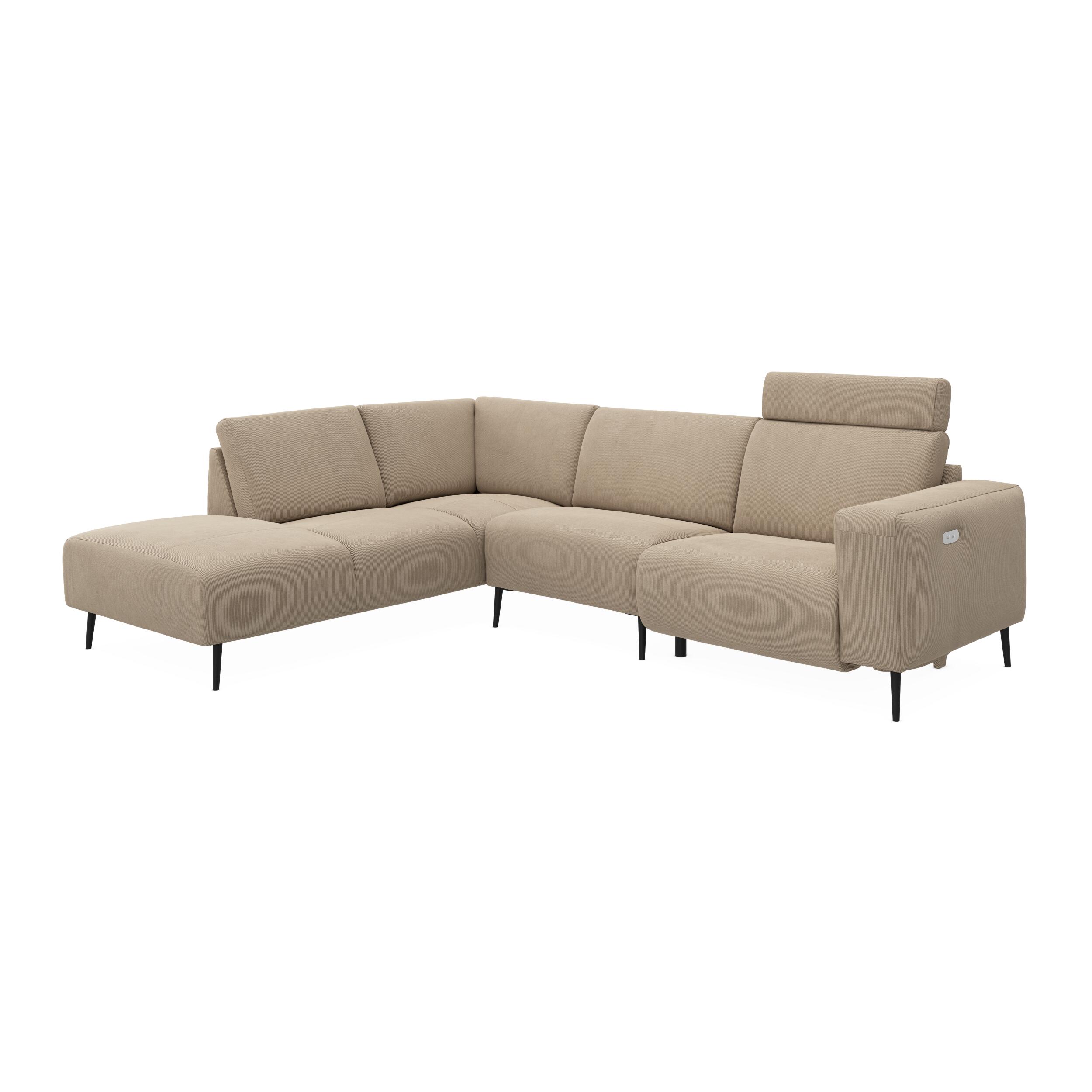 Remus venstrevendt sofa med pufafslutning 