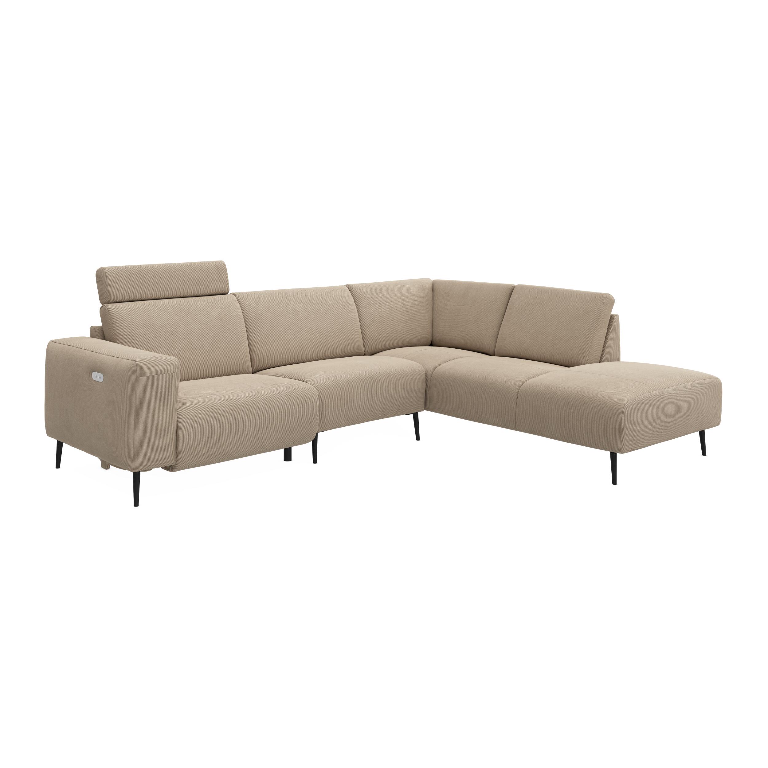Remus højrevendt sofa med pufafslutning 