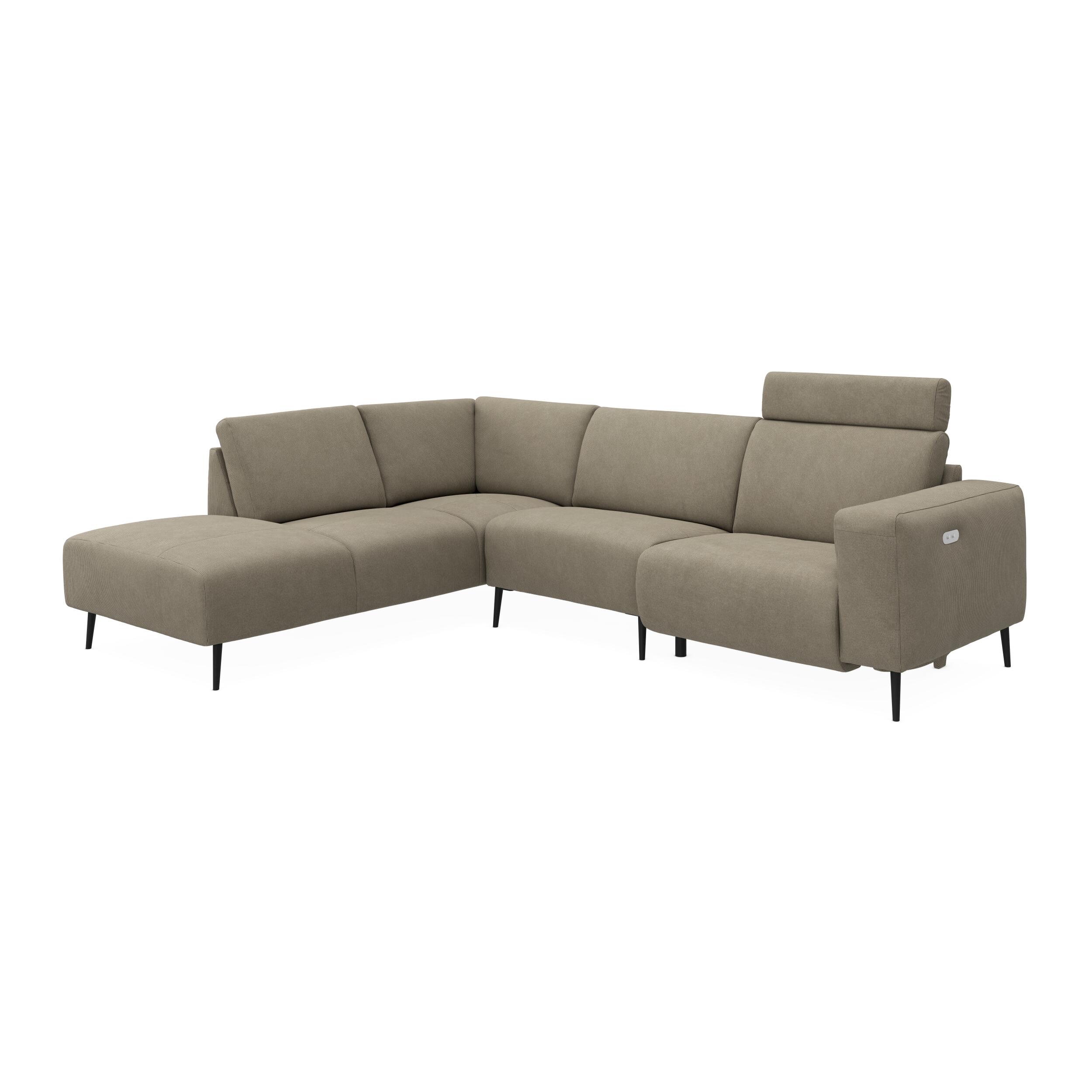 Remus venstrevendt sofa med pufafslutning 