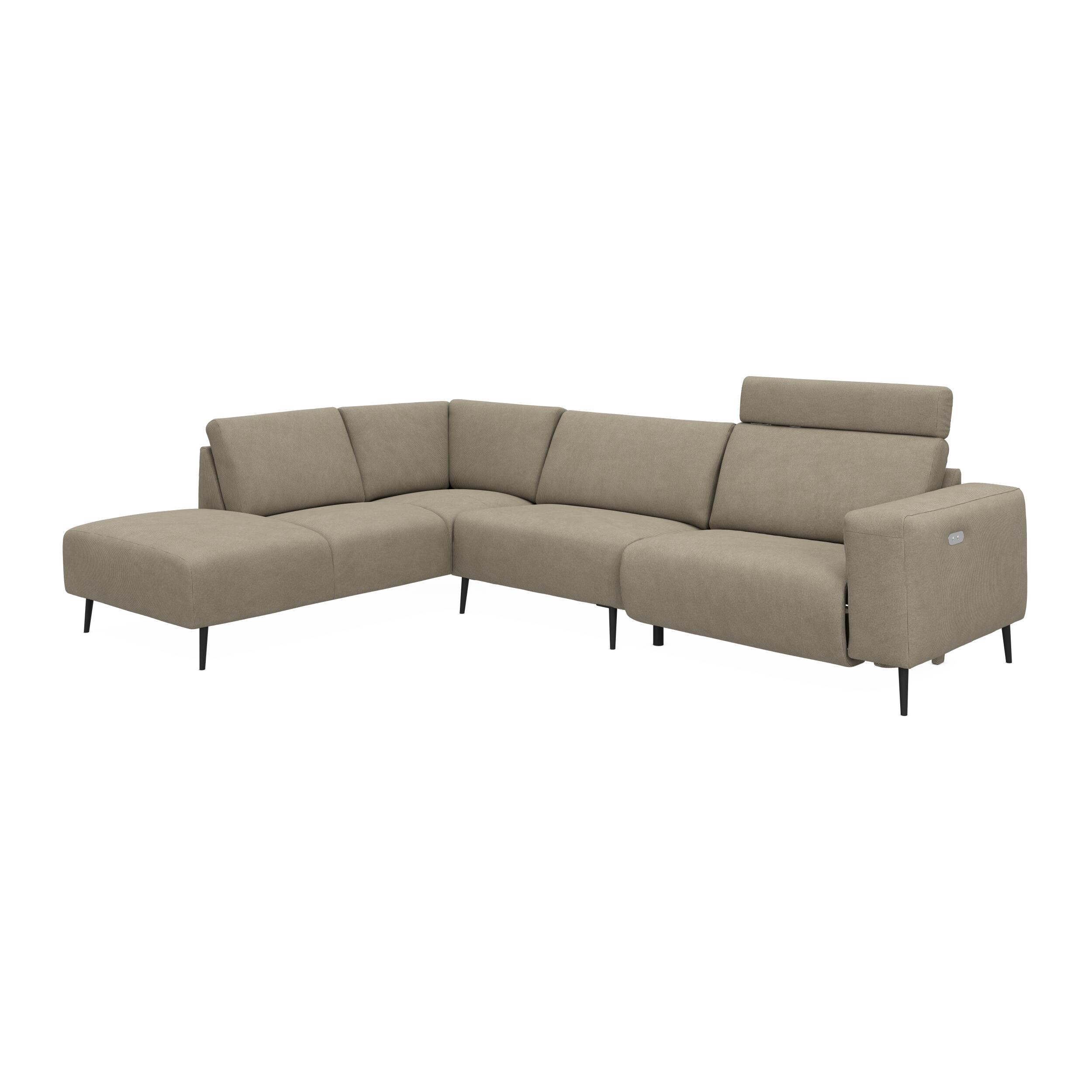 Remus venstrevendt sofa med pufafslutning 