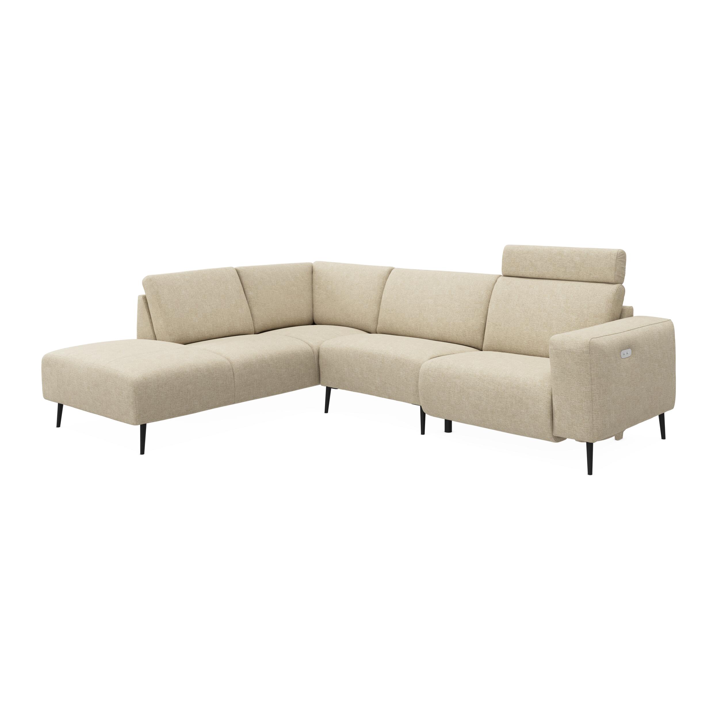Remus venstrevendt sofa med pufafslutning 