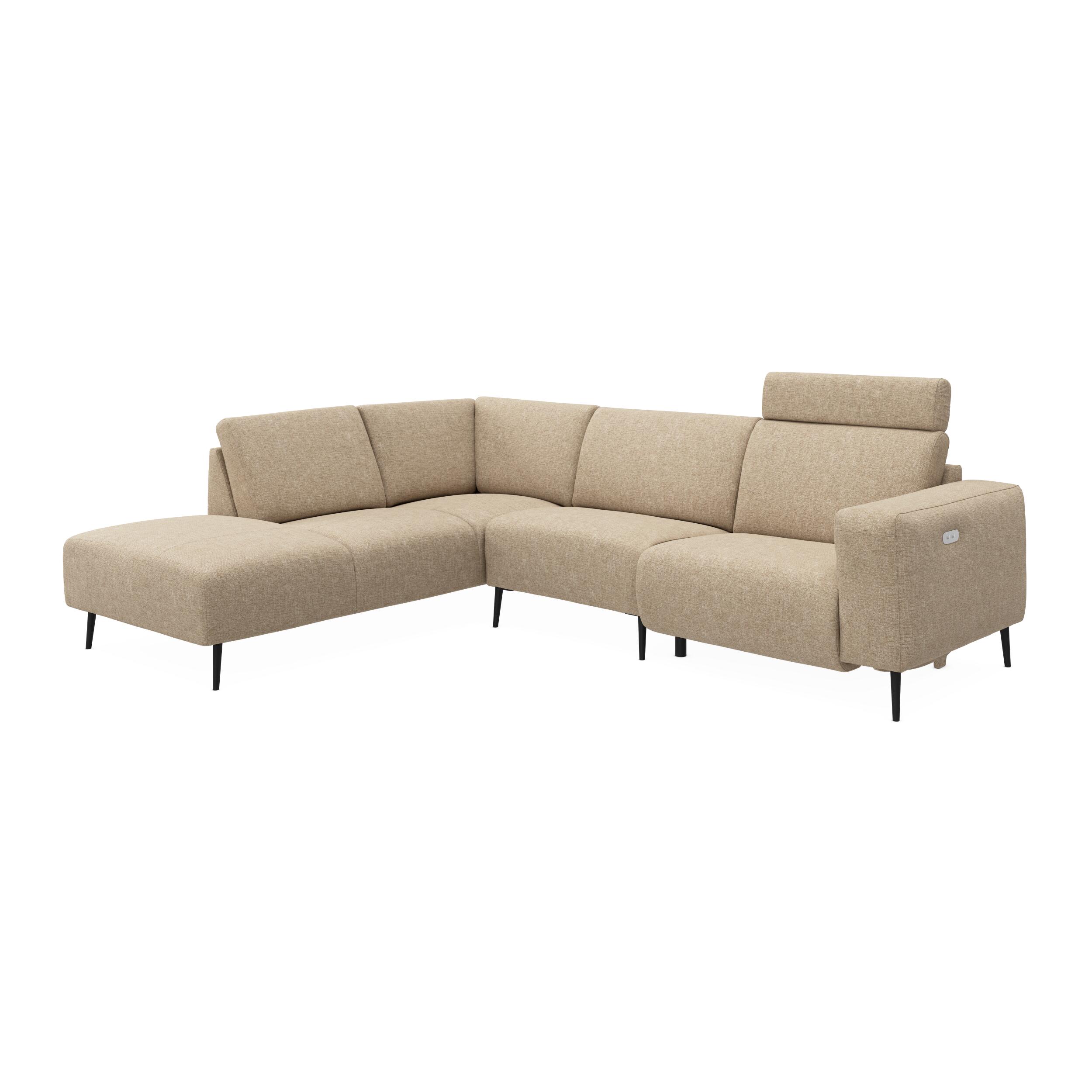 Remus venstrevendt sofa med pufafslutning 