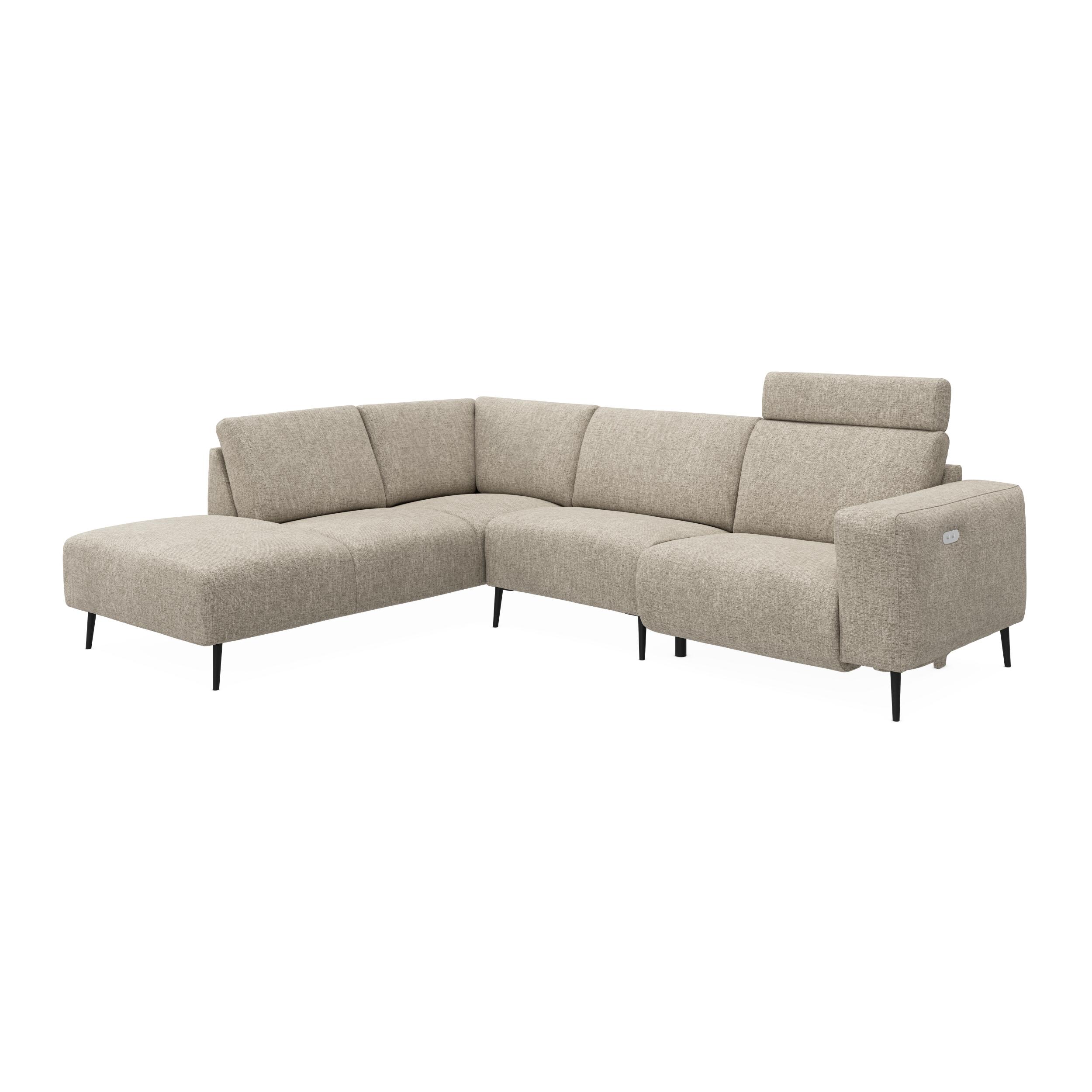 Remus venstrevendt sofa med pufafslutning 