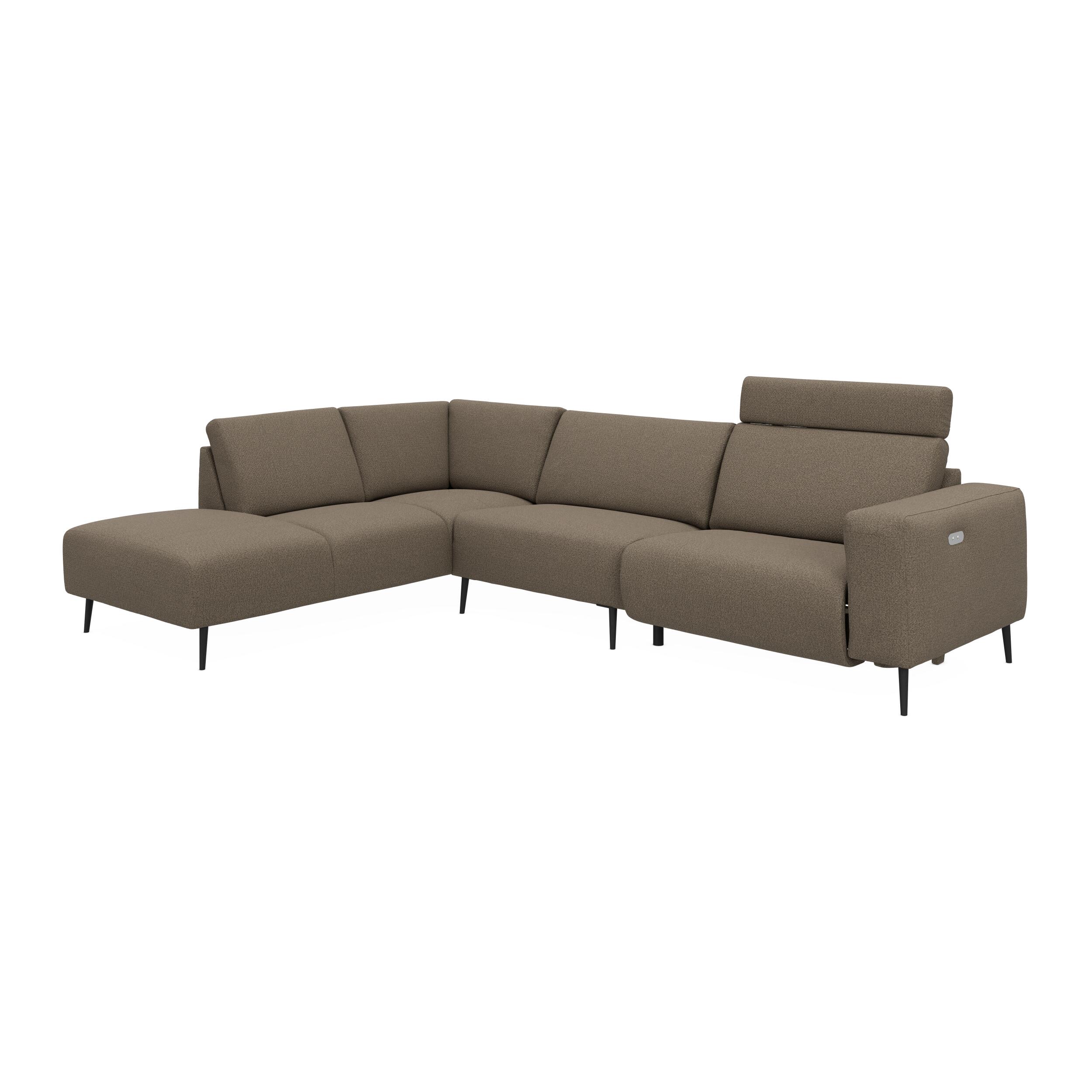Remus venstrevendt sofa med pufafslutning 