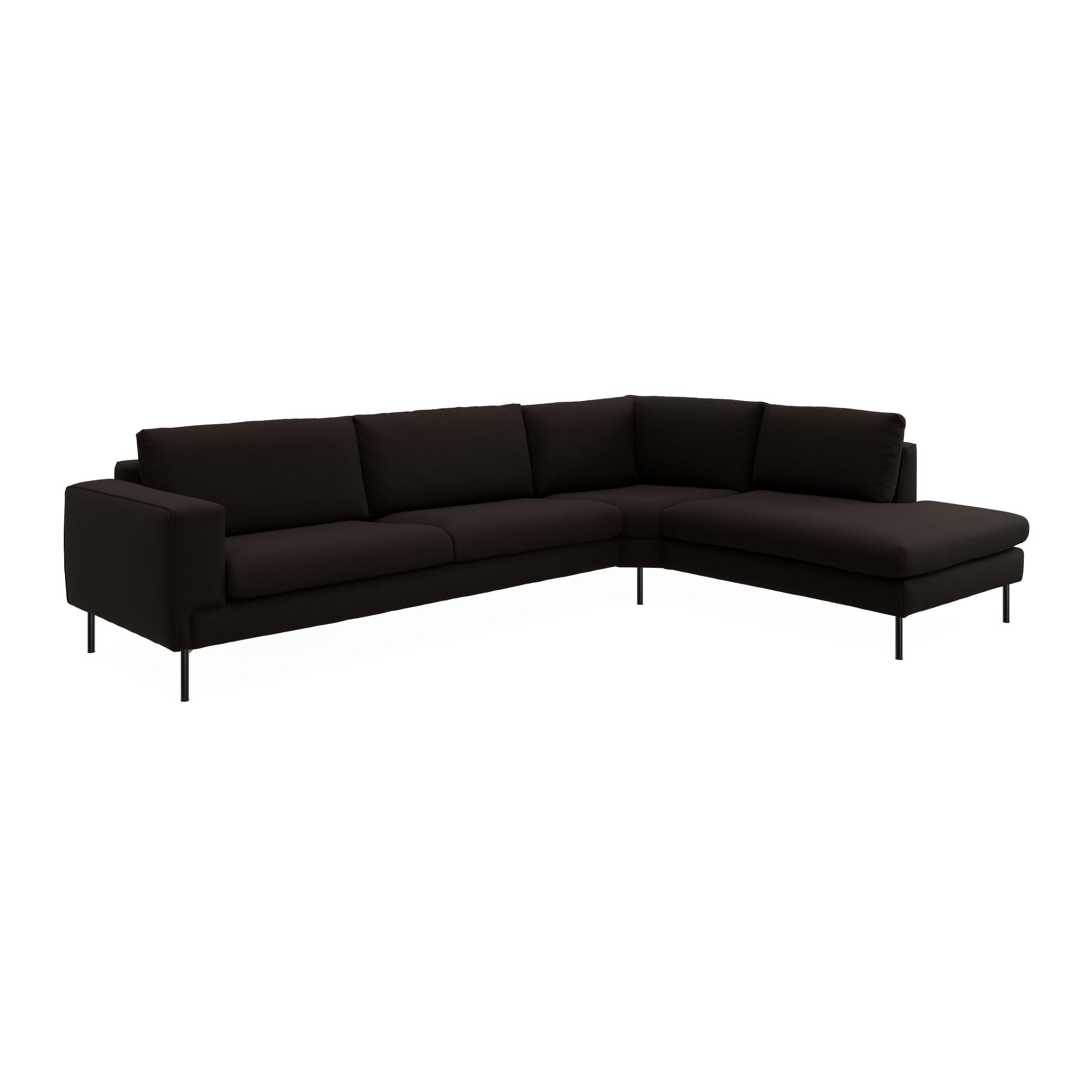 Nyland højrevendt hjørnesofa med pufafslutning 