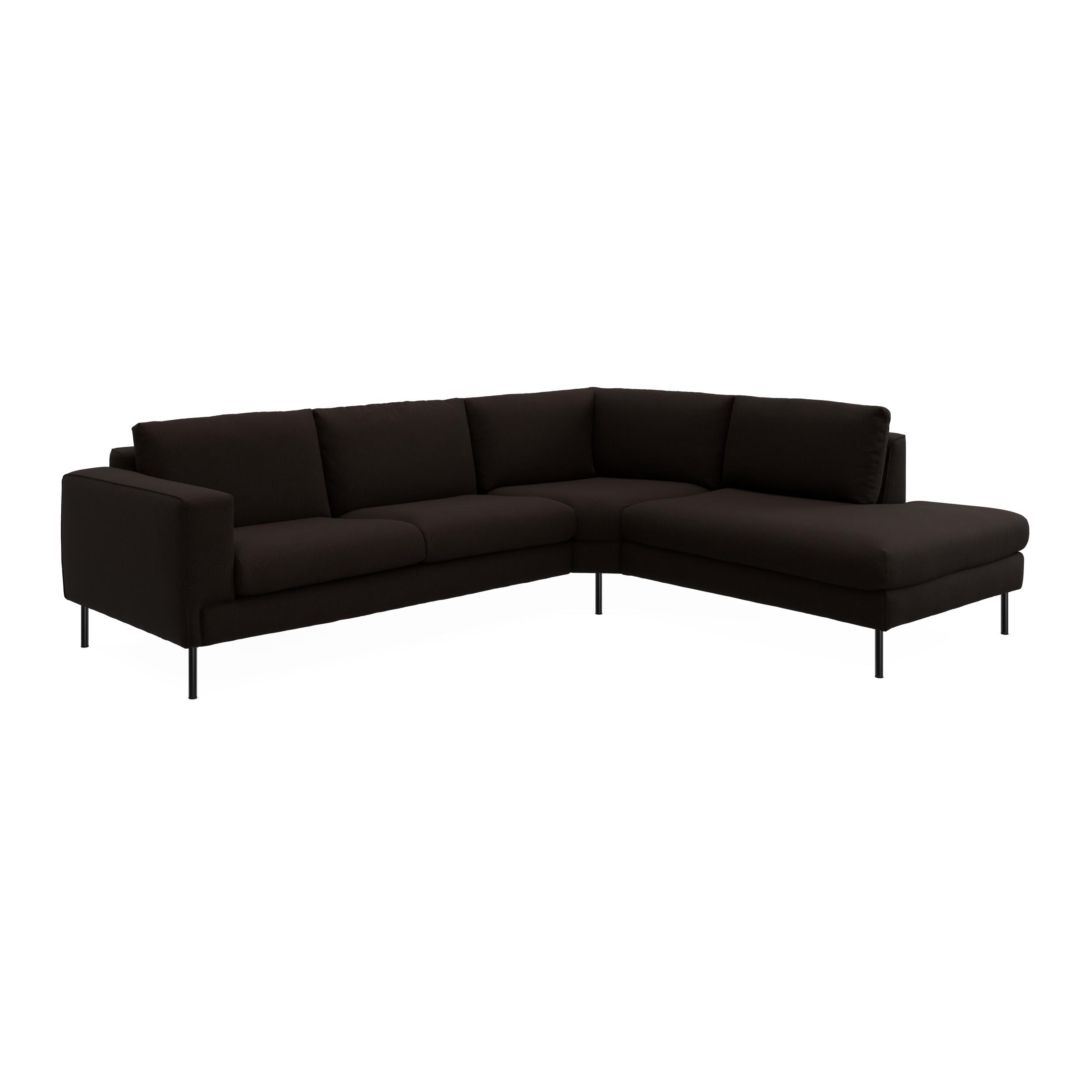 Nyland højrevendt hjørnesofa med pufafslutning 