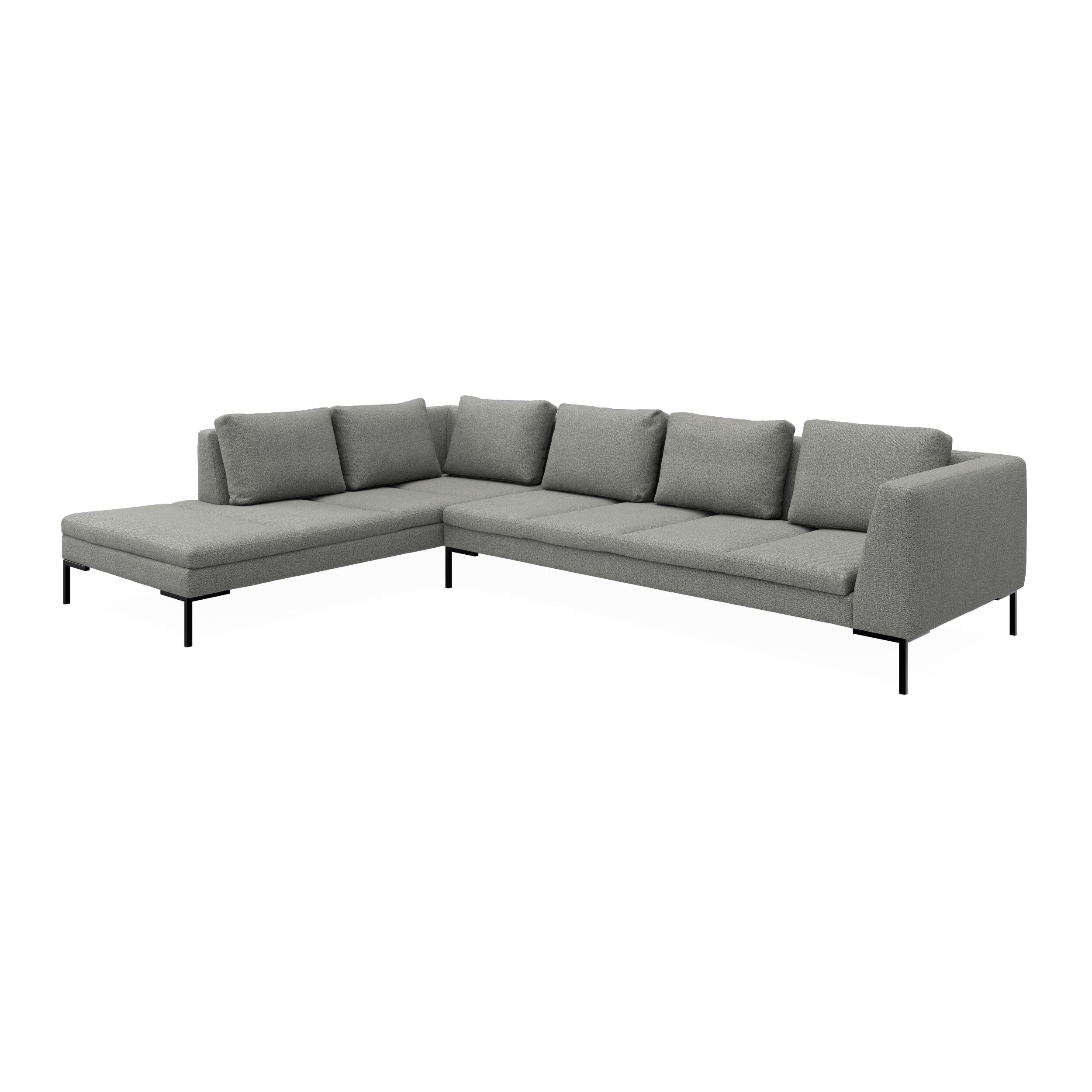 Nordskov venstrevendt hjørnesofa med pufafslutning 