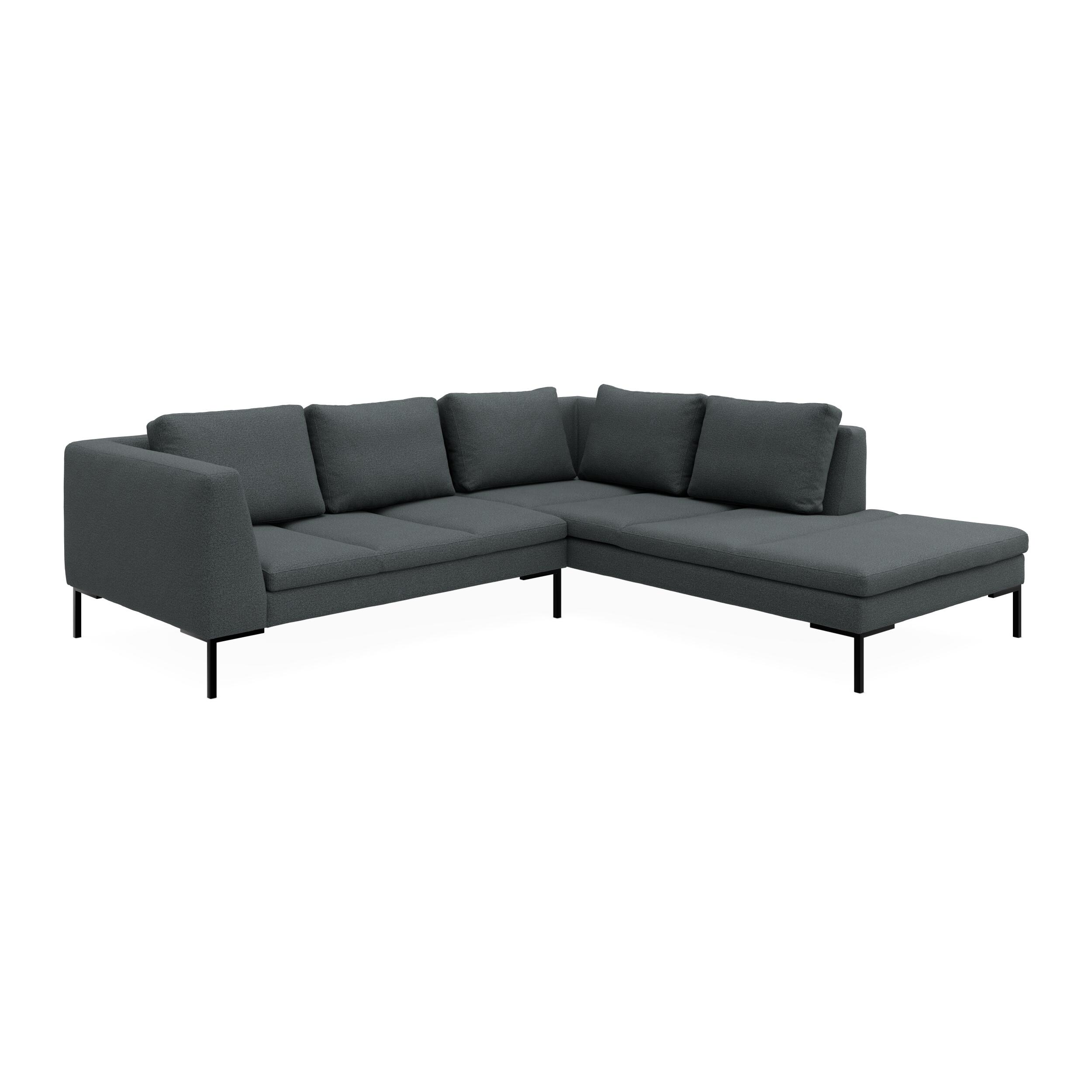 Nordskov højrevendt hjørnesofa med pufafslutning 