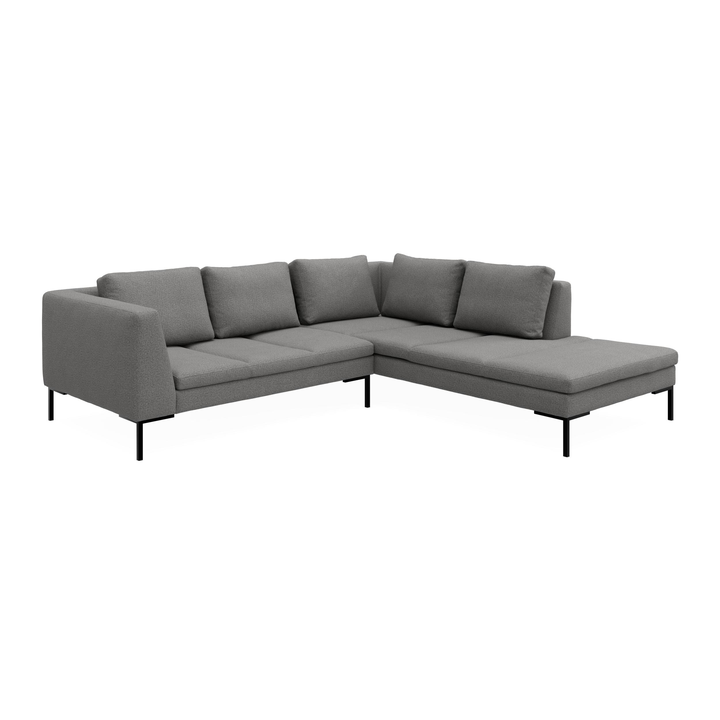 Nordskov højrevendt hjørnesofa med pufafslutning 