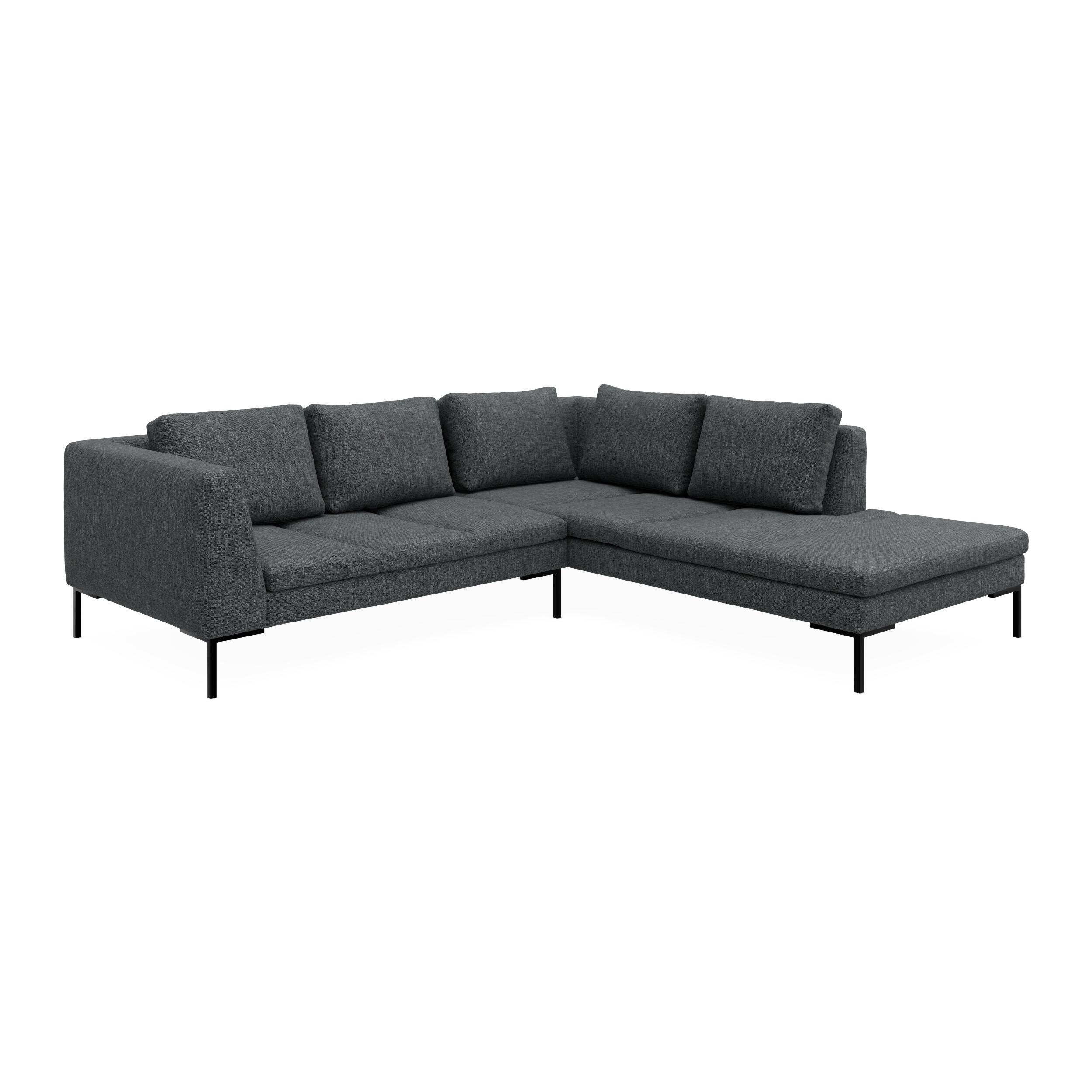 Nordskov højrevendt hjørnesofa med pufafslutning 