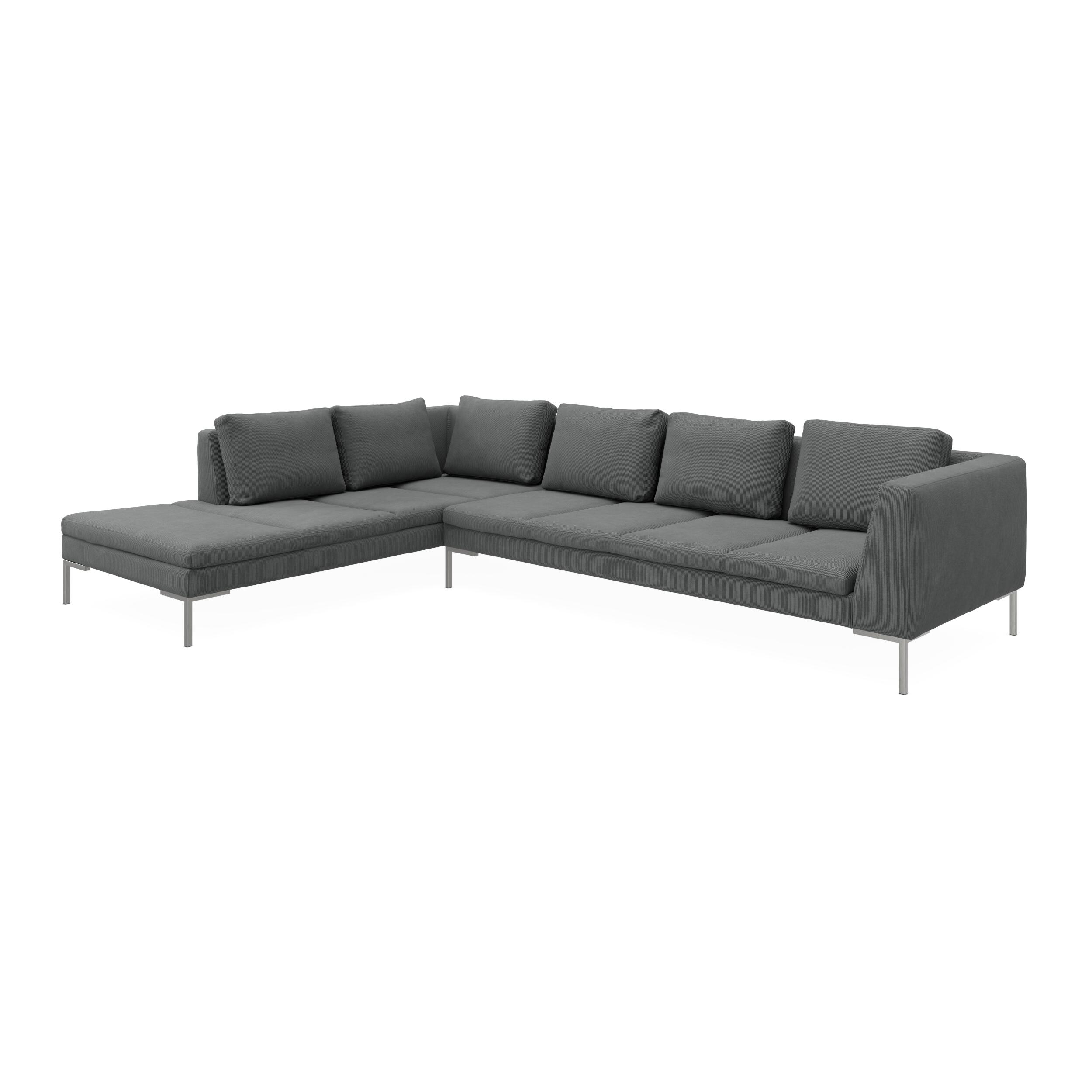Nordskov venstrevendt hjørnesofa med pufafslutning 