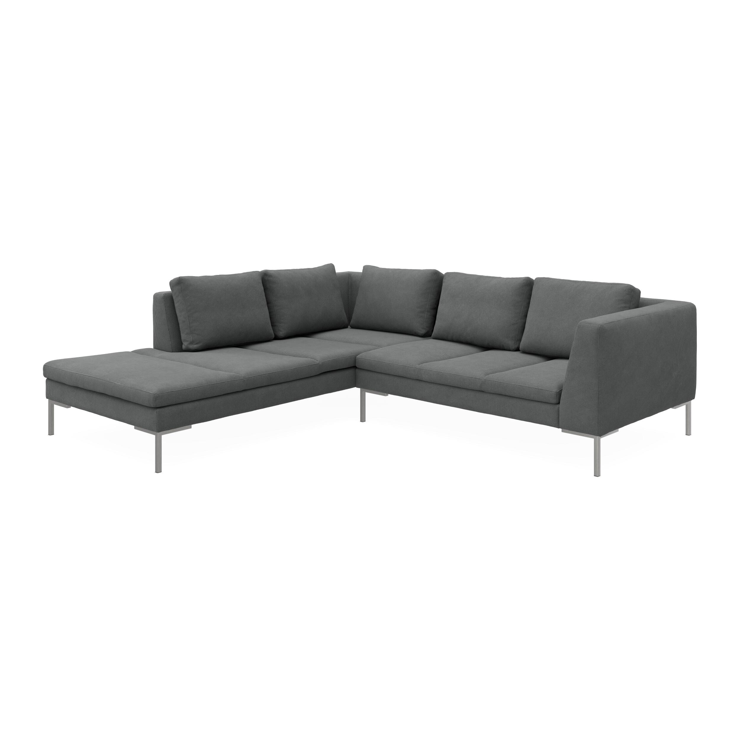 Nordskov venstrevendt hjørnesofa med pufafslutning 