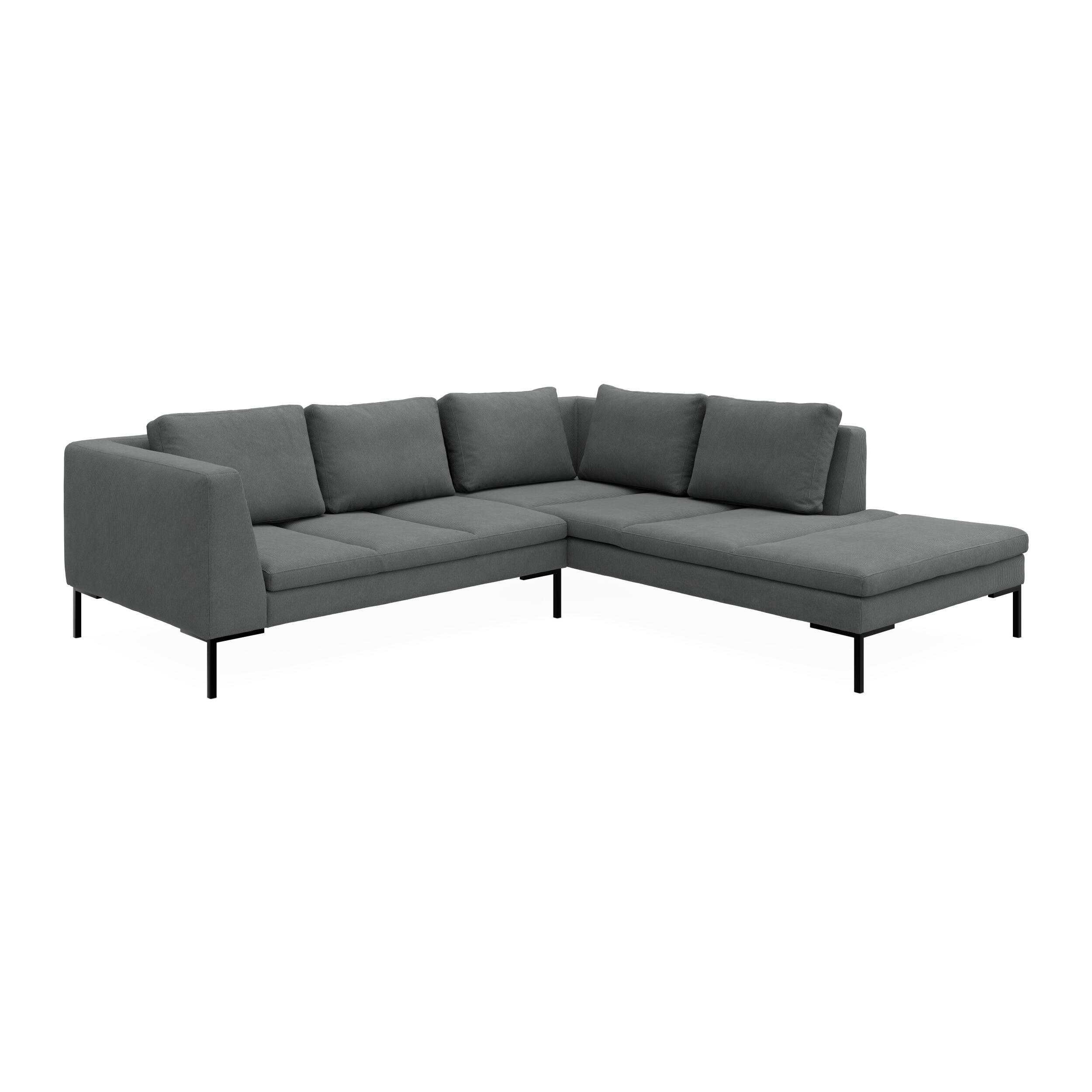 Nordskov højrevendt hjørnesofa med pufafslutning 