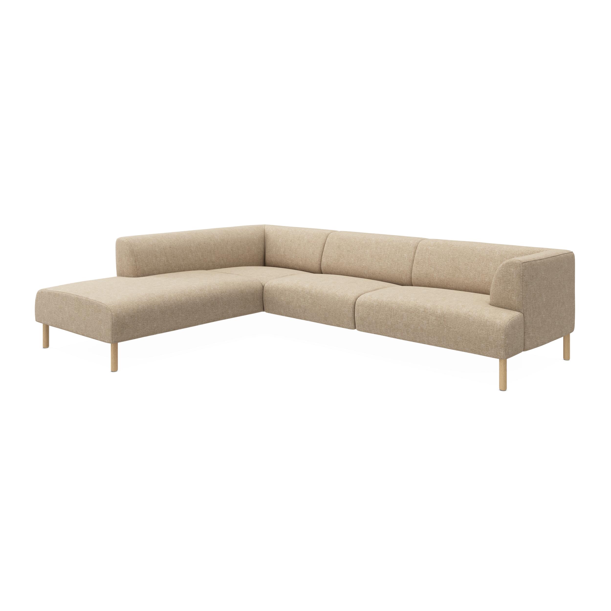 Teron venstrevendt sofa med pufafslutning 