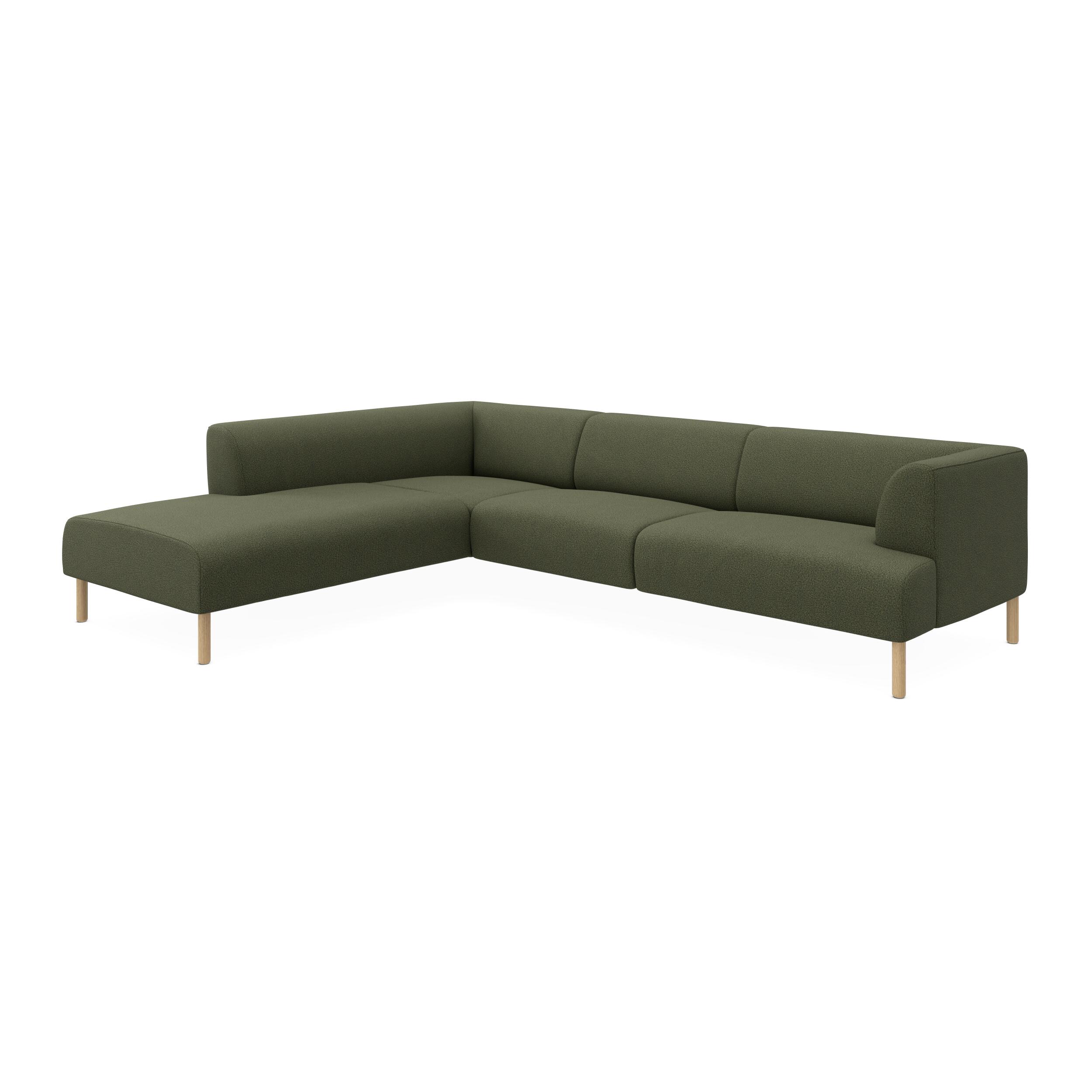 Teron venstrevendt sofa med pufafslutning 