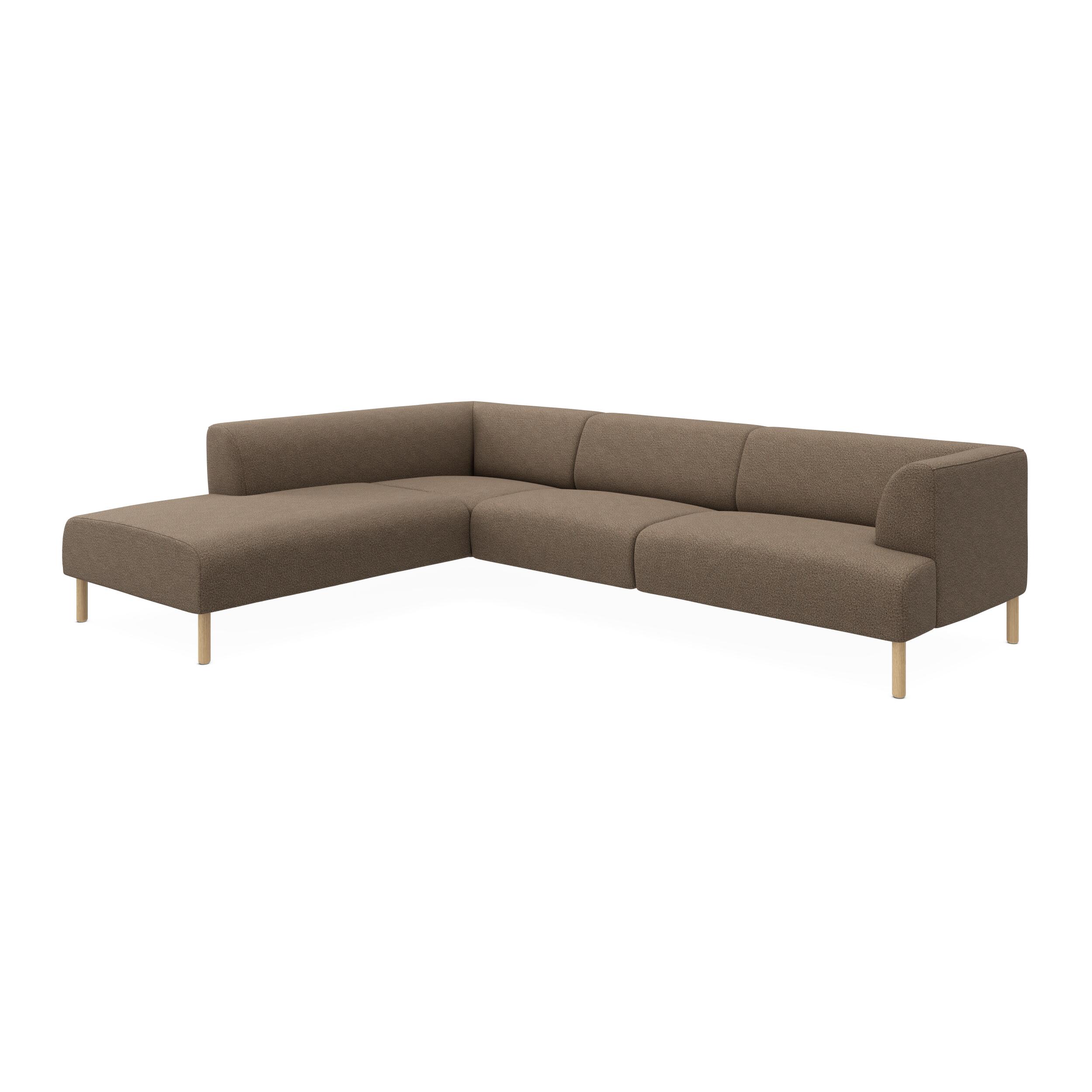 Teron venstrevendt sofa med pufafslutning 
