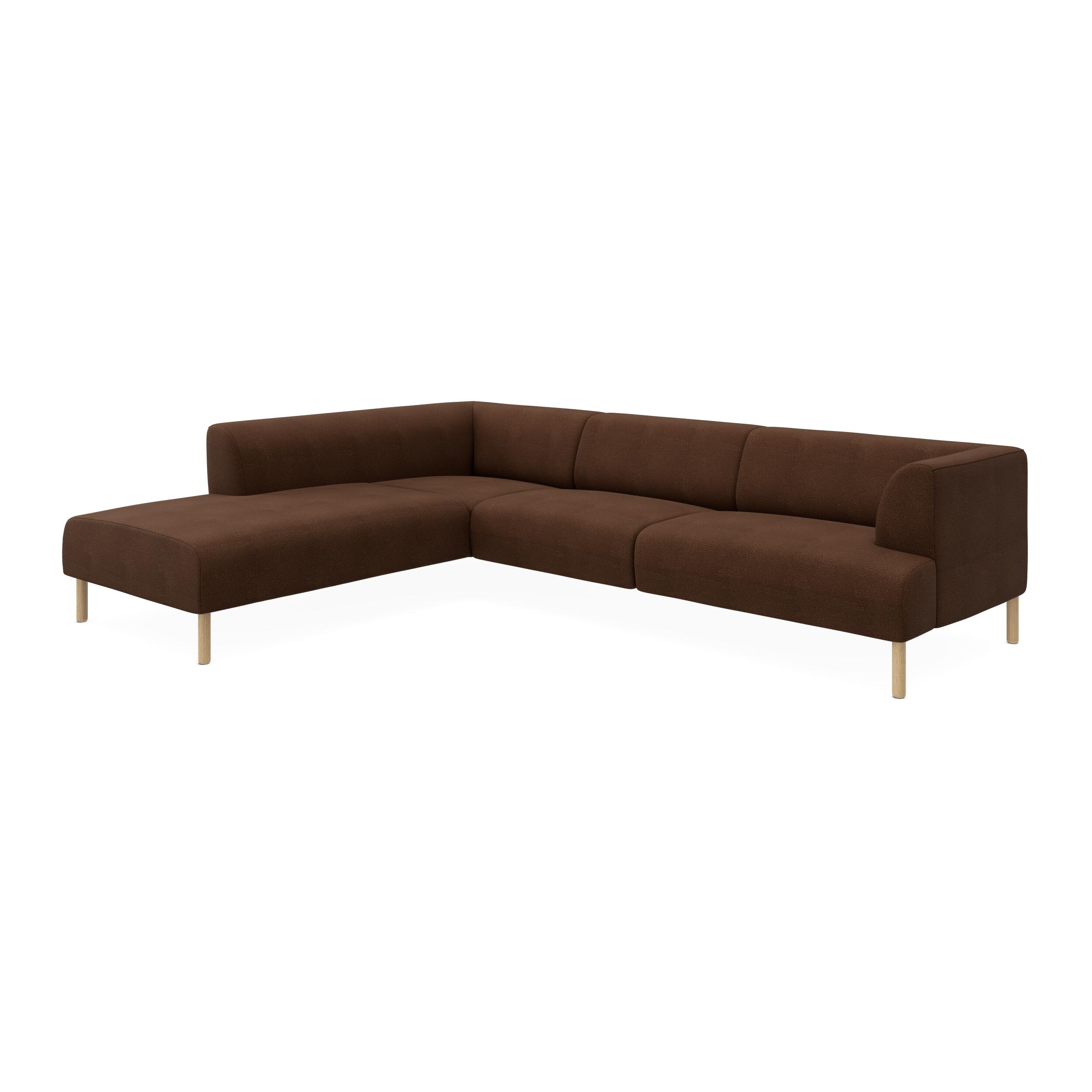 Teron venstrevendt sofa med pufafslutning 