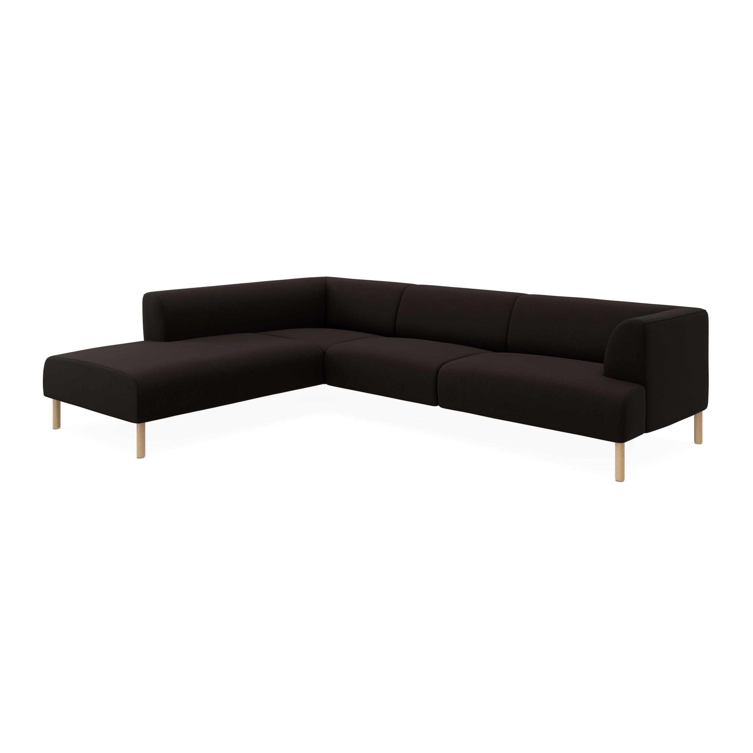 Teron venstrevendt sofa med pufafslutning 