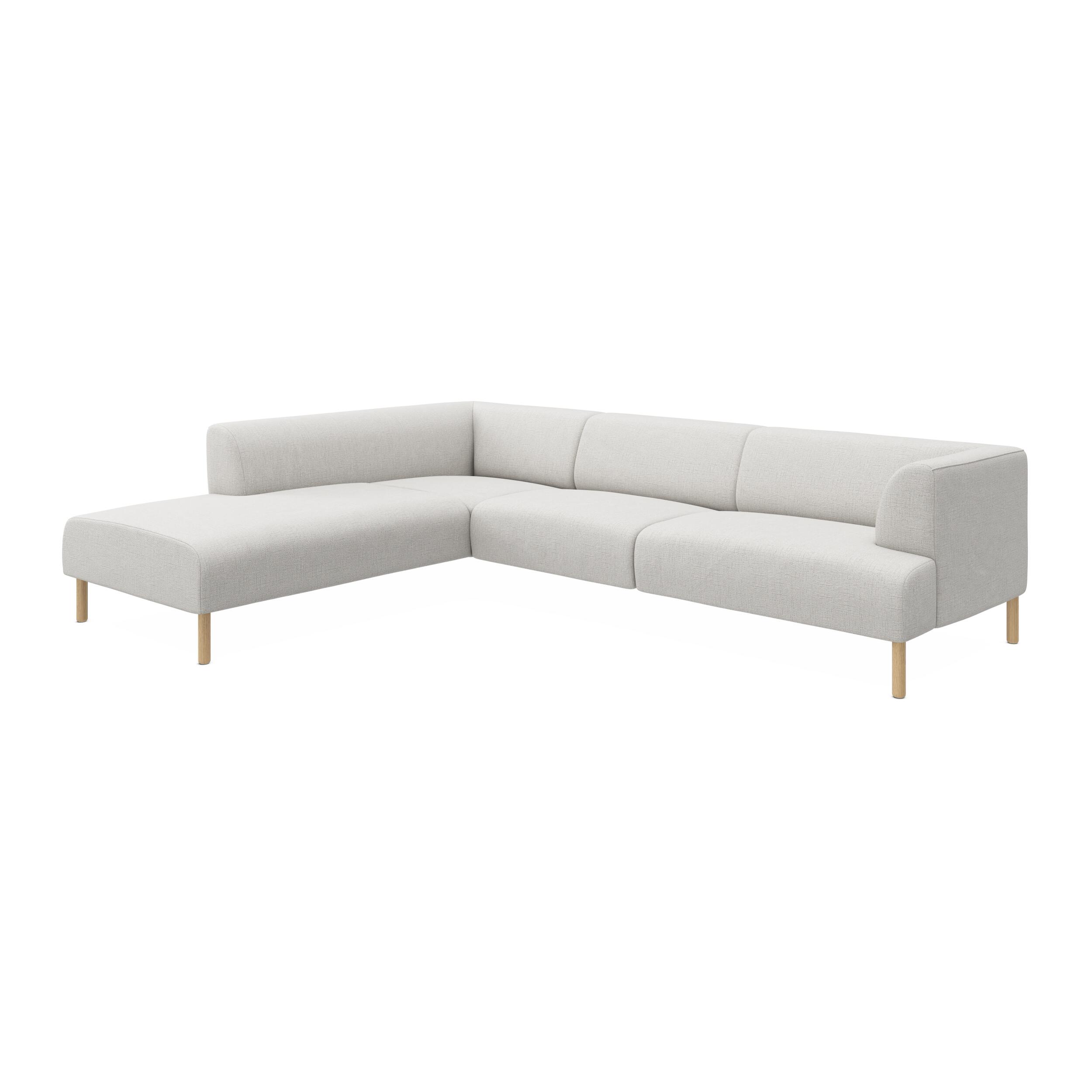 Teron venstrevendt sofa med pufafslutning 