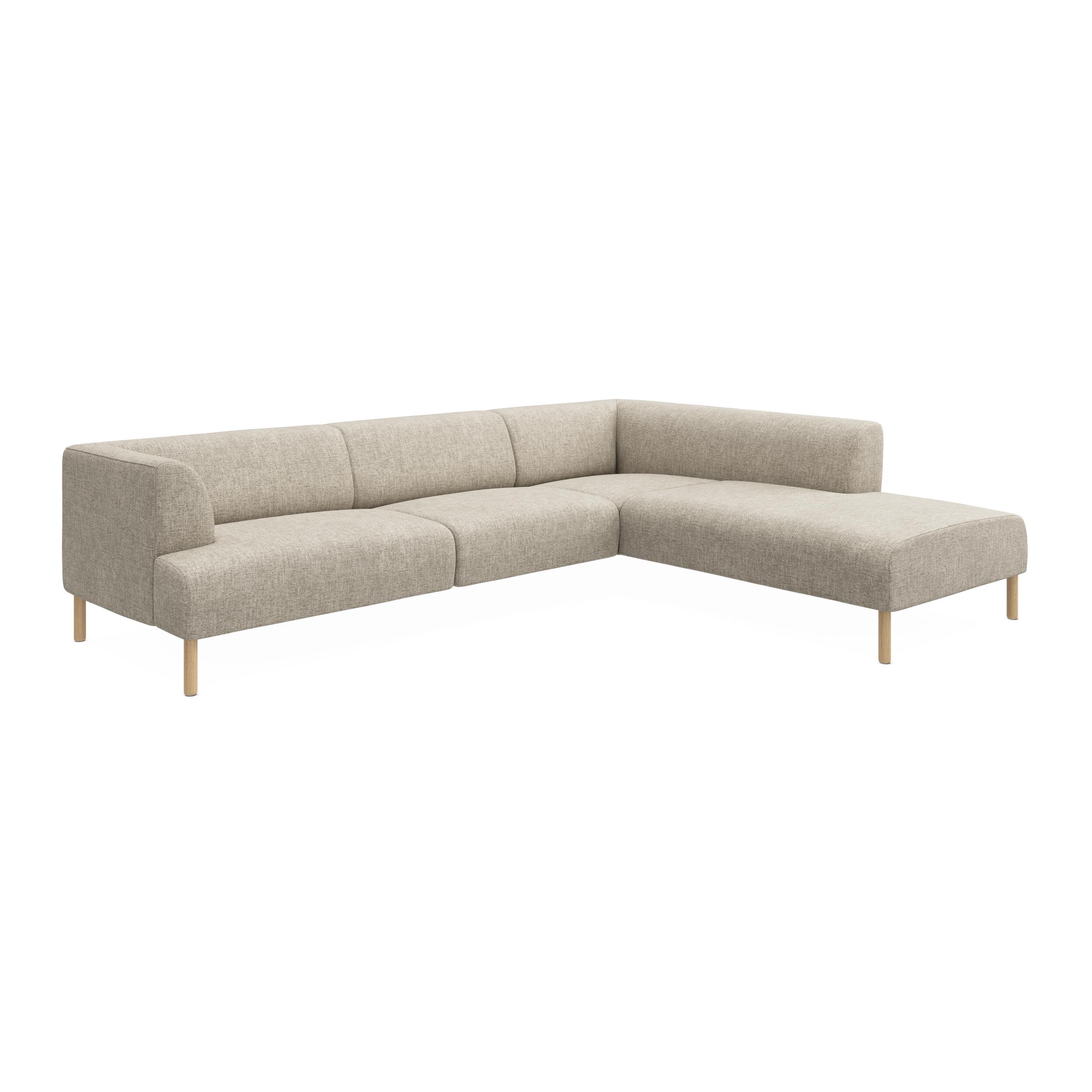 Teron højrevendt sofa med pufafslutning 