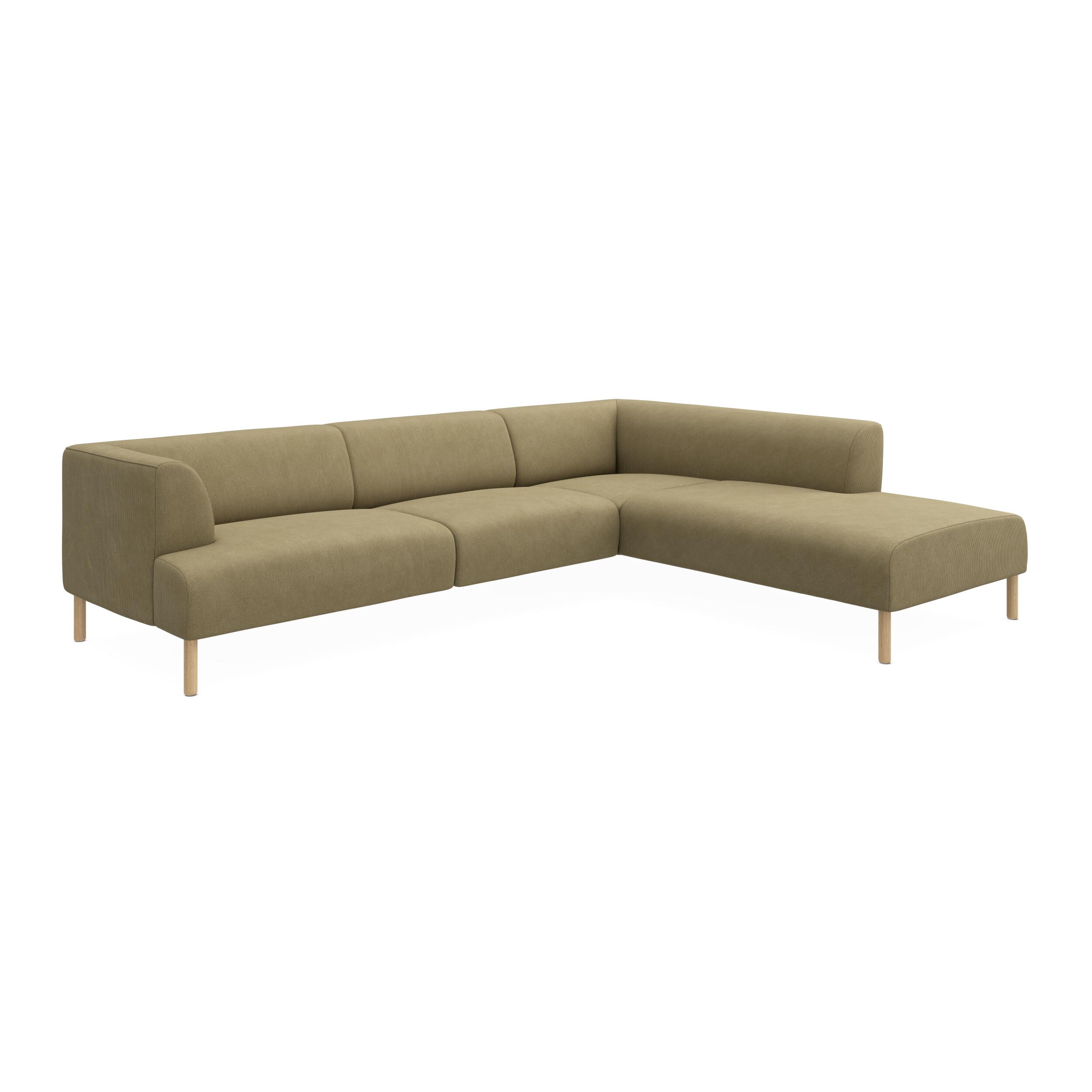 Teron højrevendt sofa med pufafslutning 