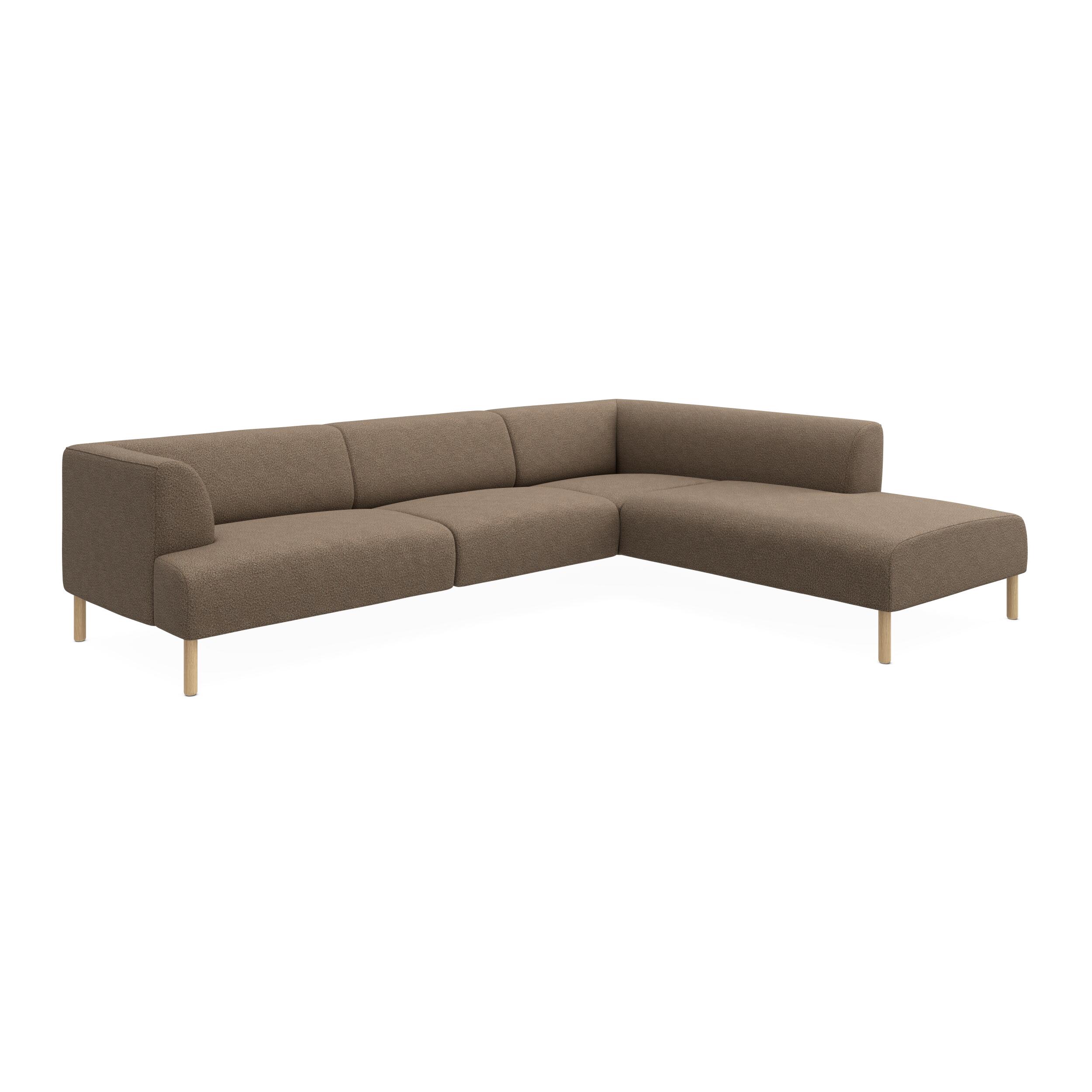 Teron højrevendt sofa med pufafslutning 