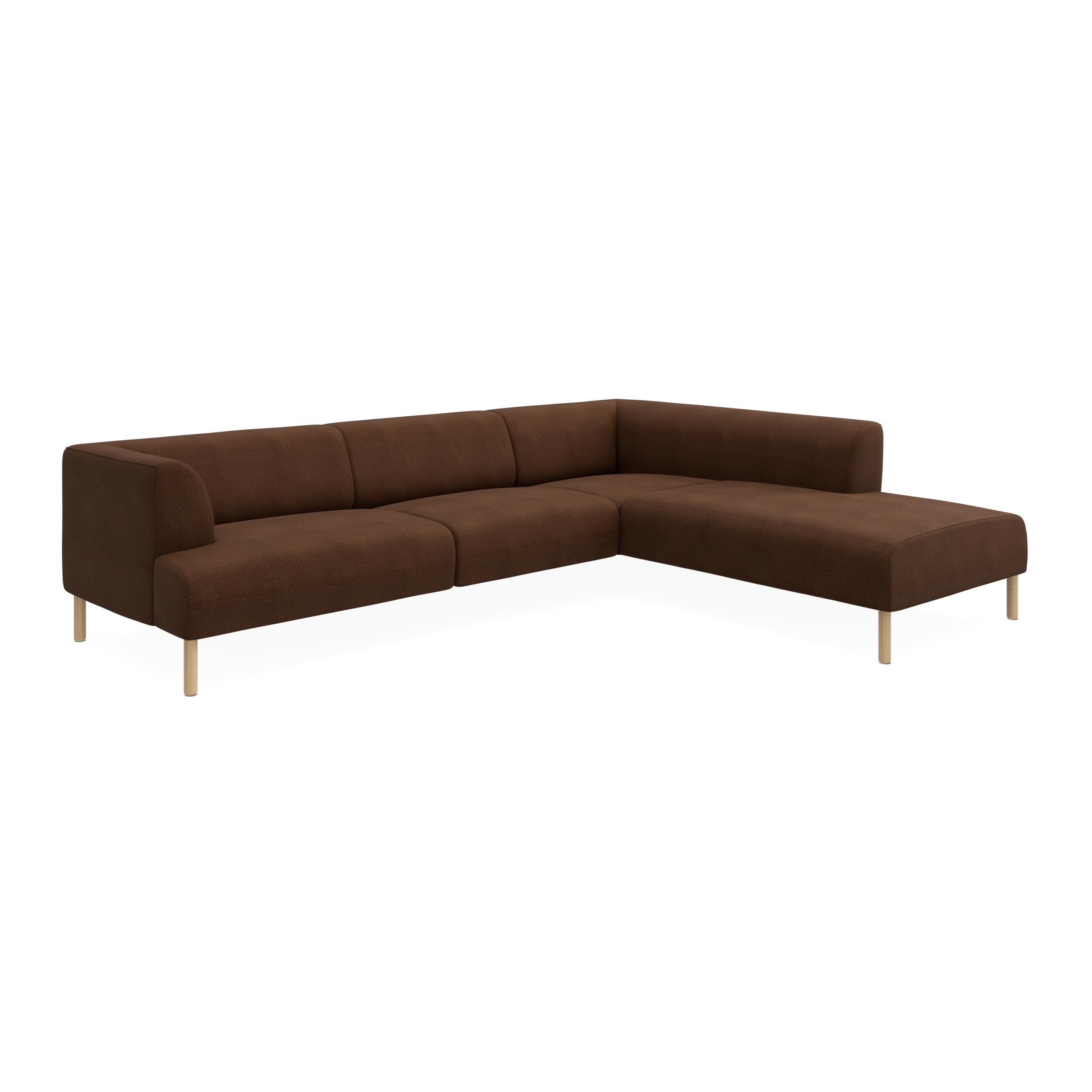 Teron højrevendt sofa med pufafslutning 