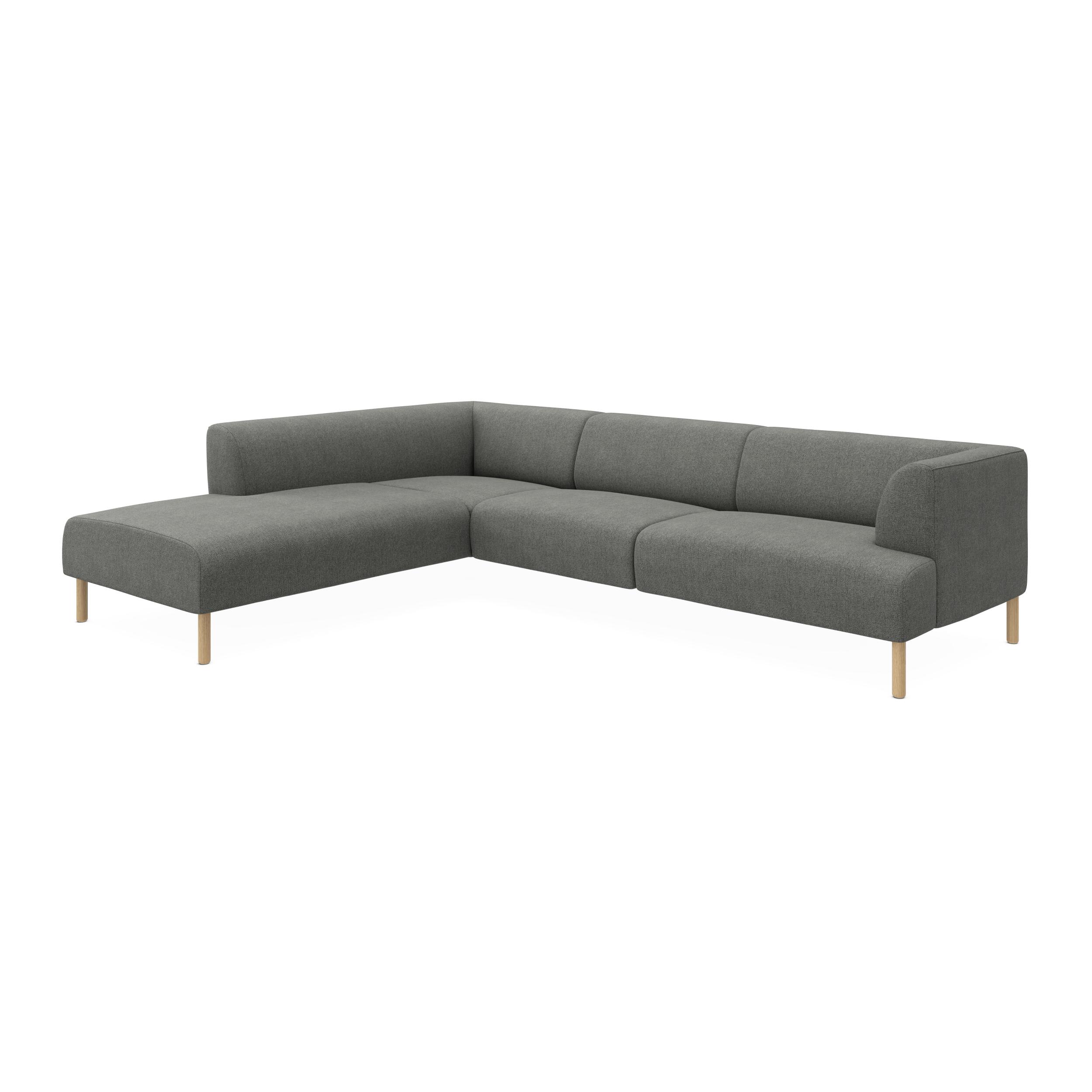 Teron venstrevendt sofa med pufafslutning 