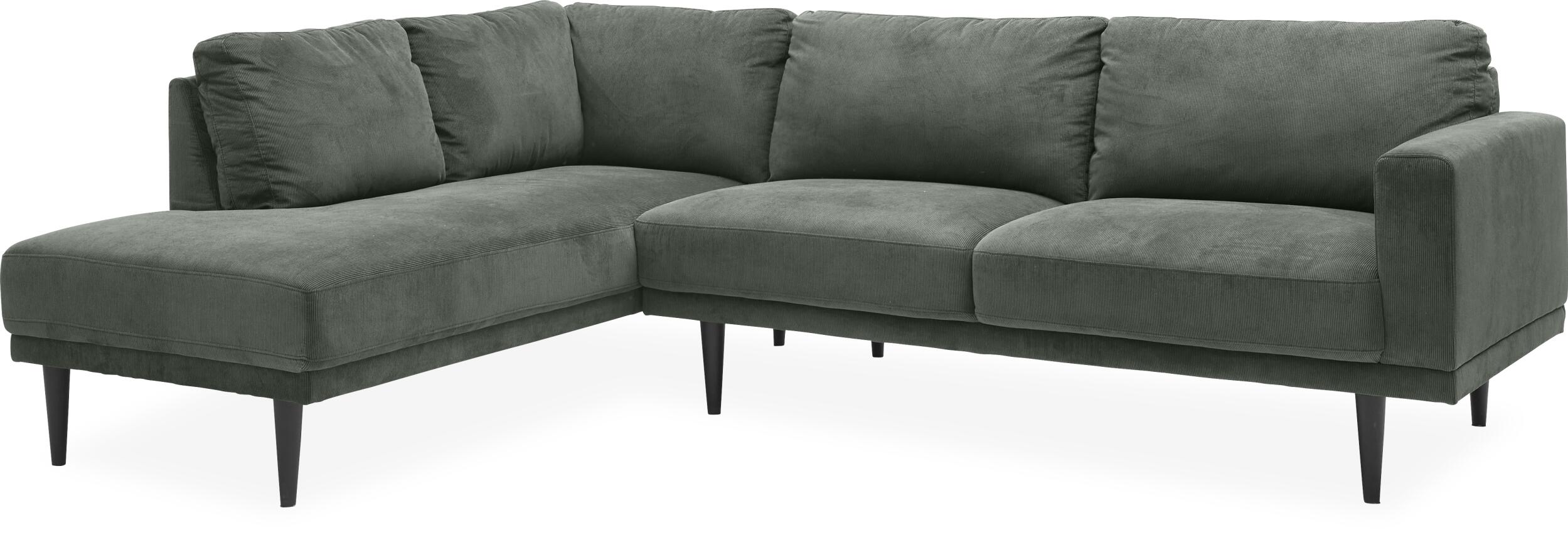 Mexico venstrevendt sofa med pufafslutning 