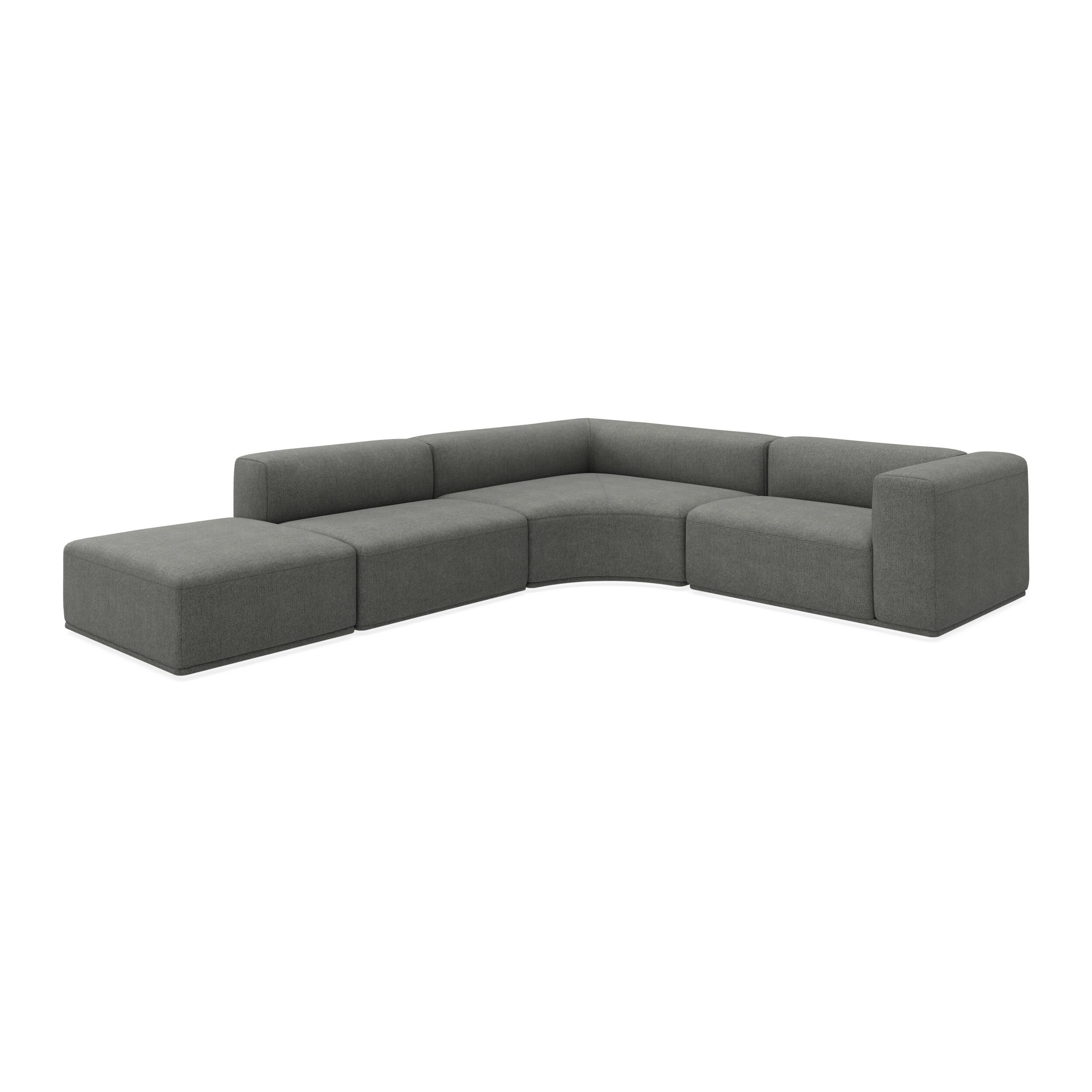 Zano 3-pers. højrevendt hjørnesofa inkl. puf