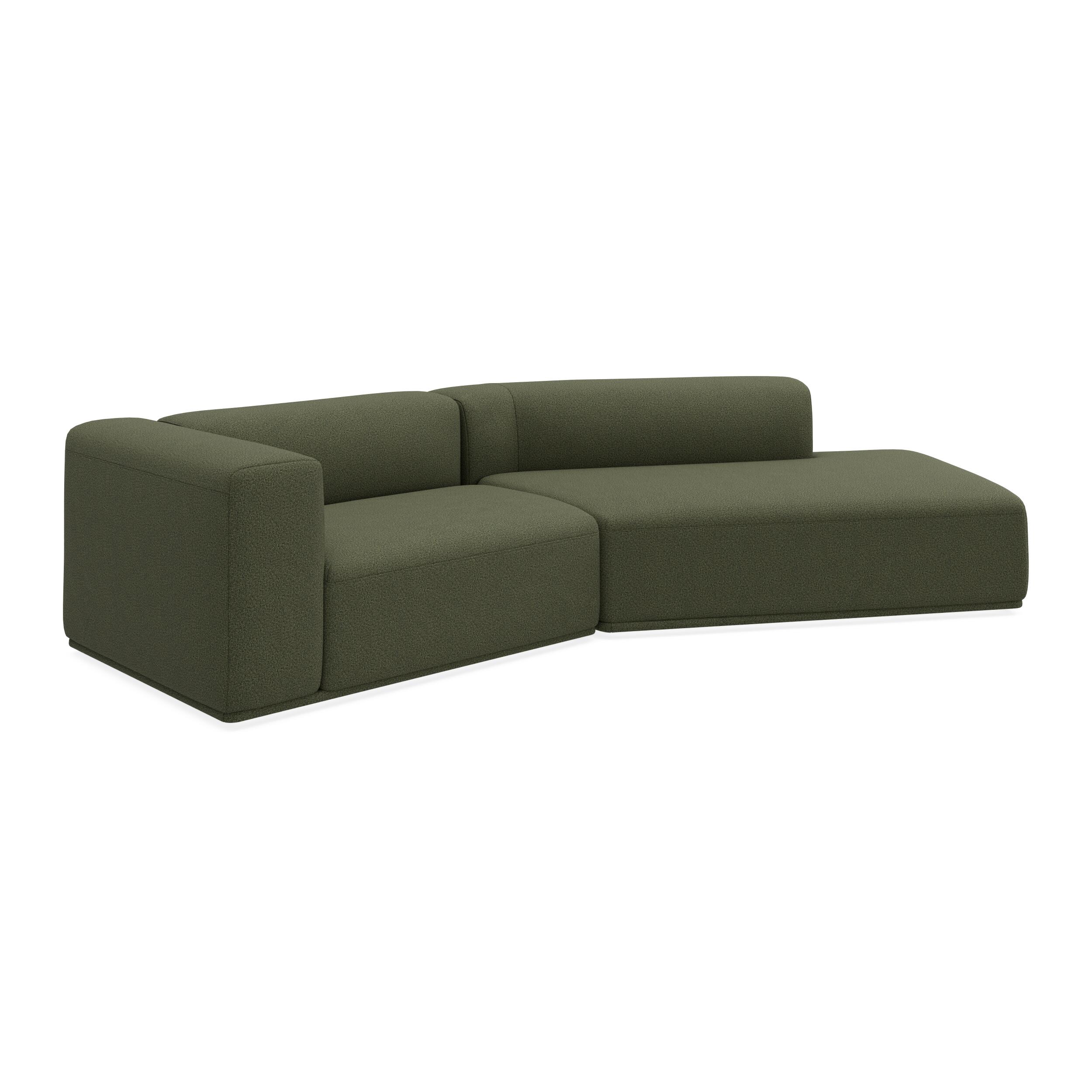 Zano 2-pers. venstrevendt sofa med pufafslutning