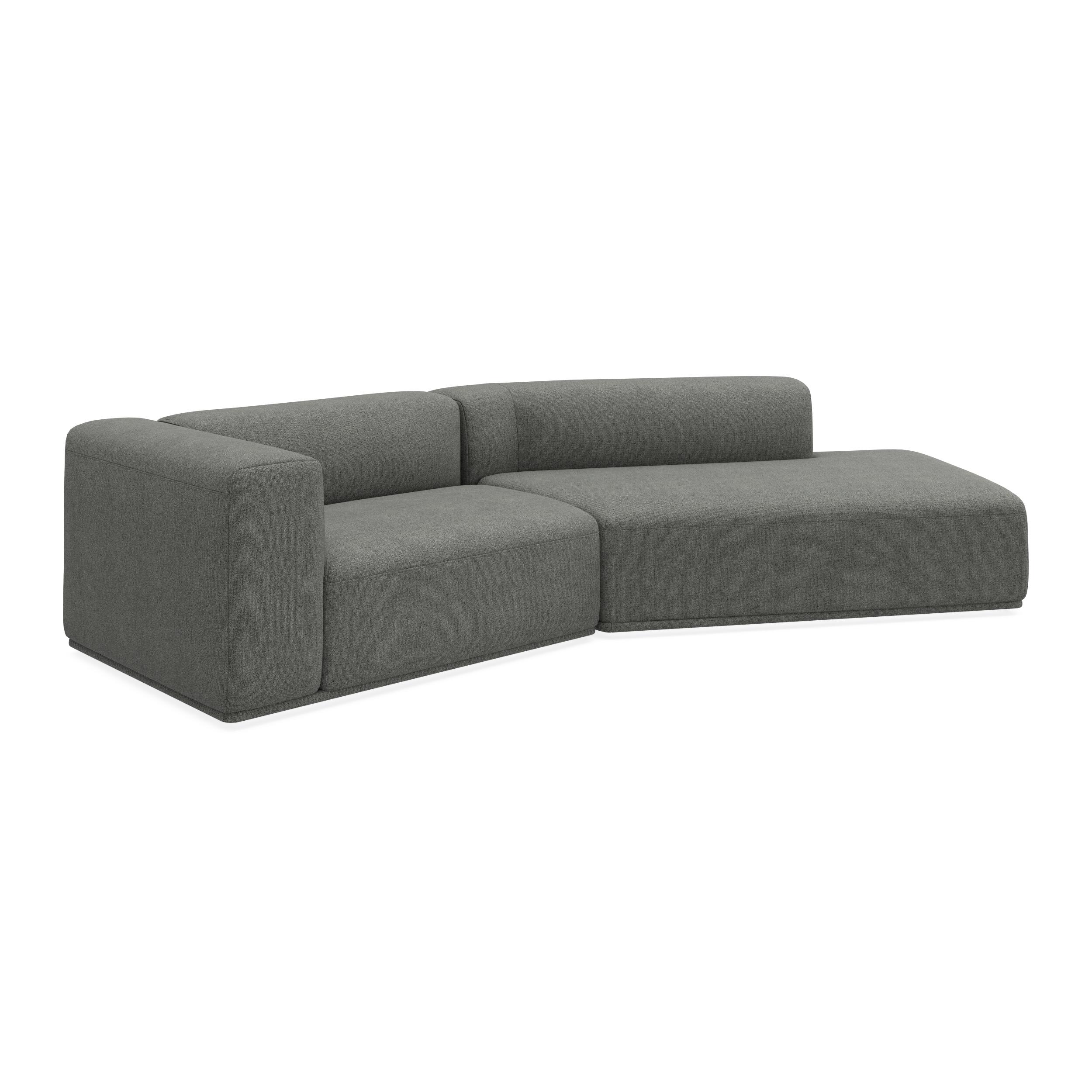 Zano 2-pers. venstrevendt sofa med pufafslutning