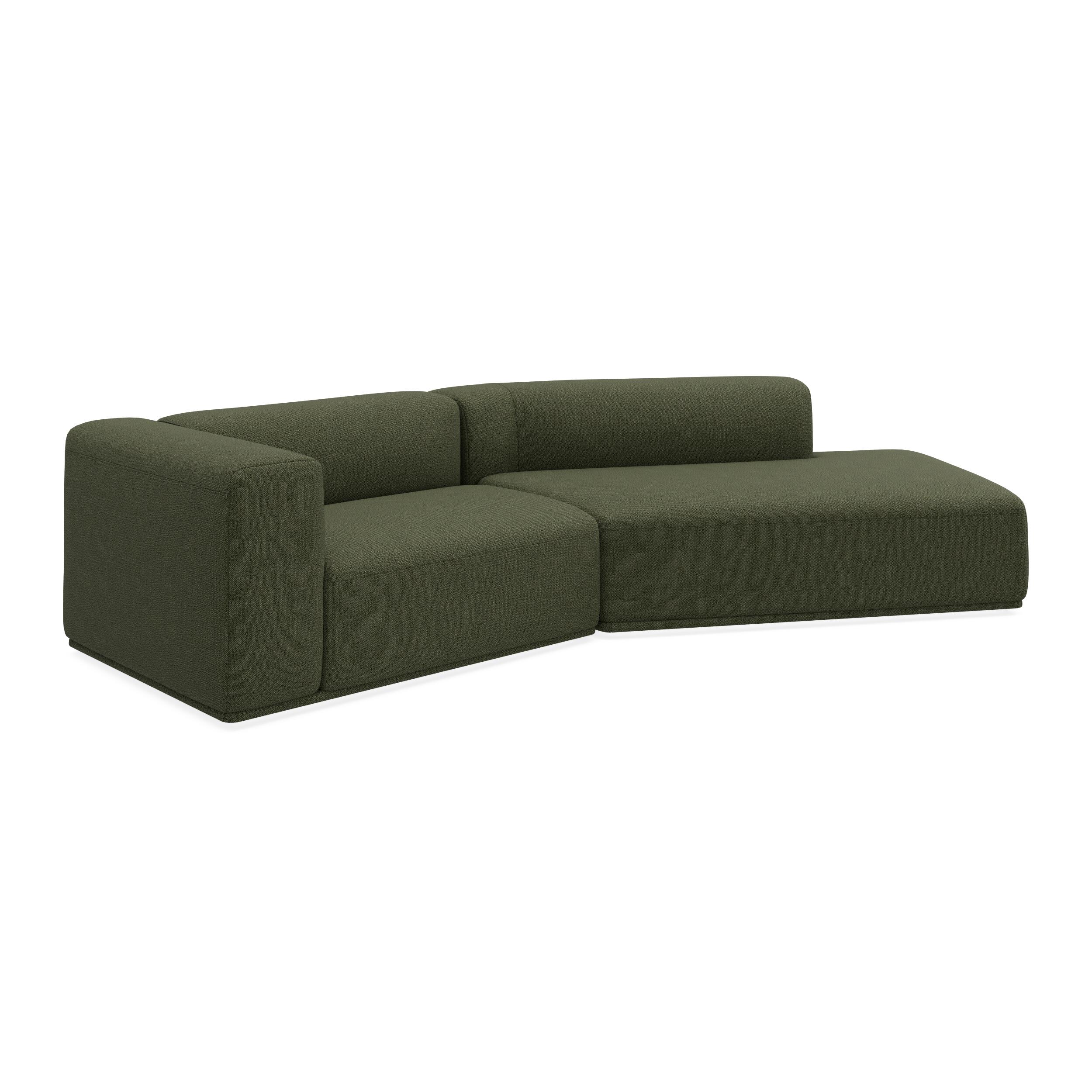 Zano 2-pers. venstrevendt sofa med pufafslutning
