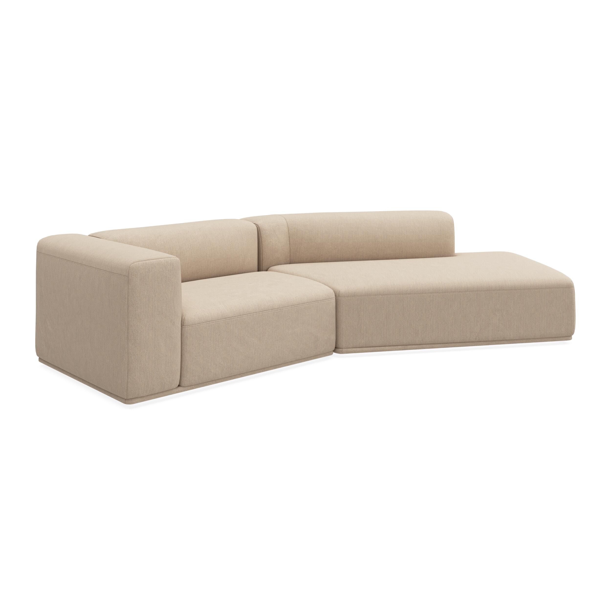 Zano 2-pers. venstrevendt sofa med pufafslutning