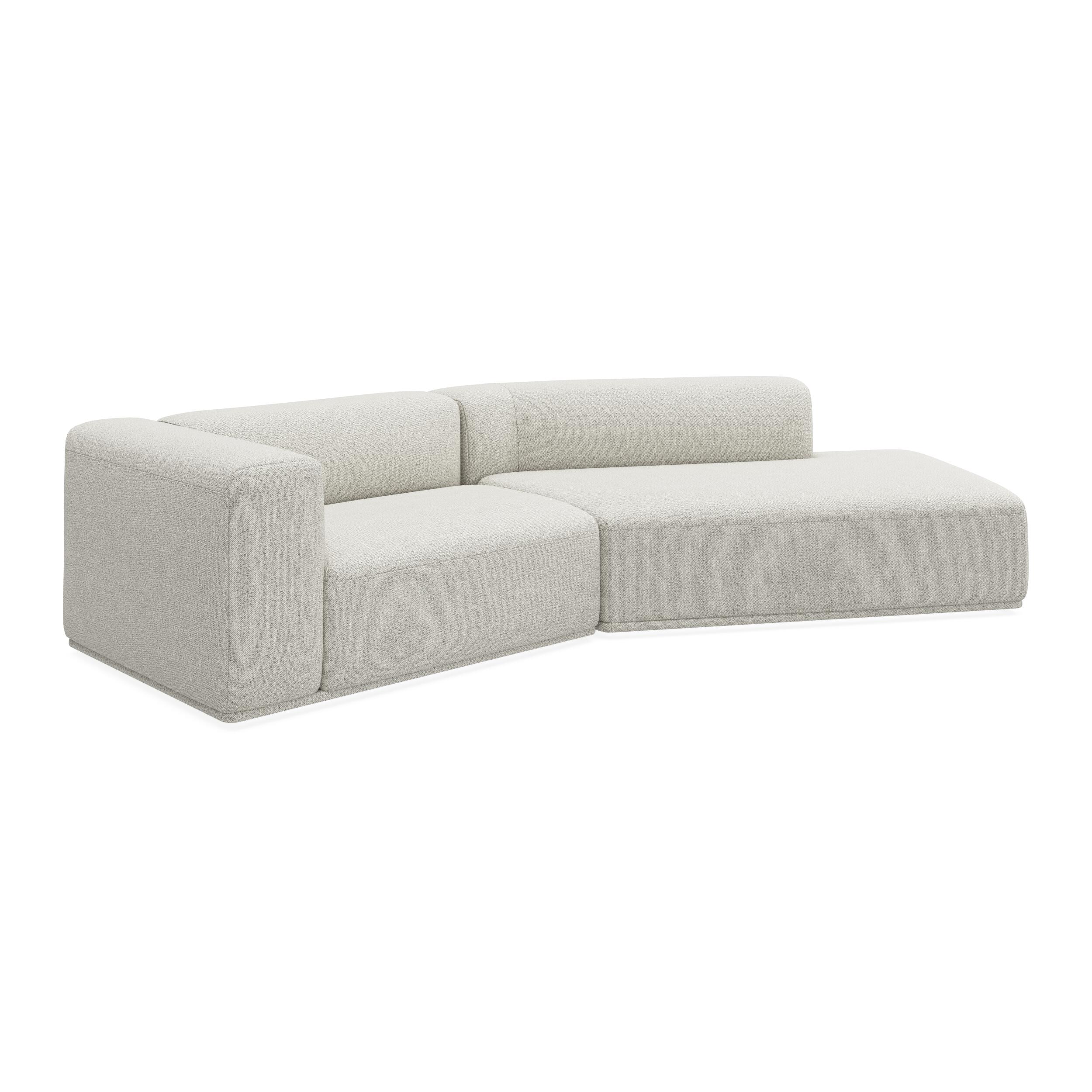 Zano 2-pers. venstrevendt sofa med pufafslutning