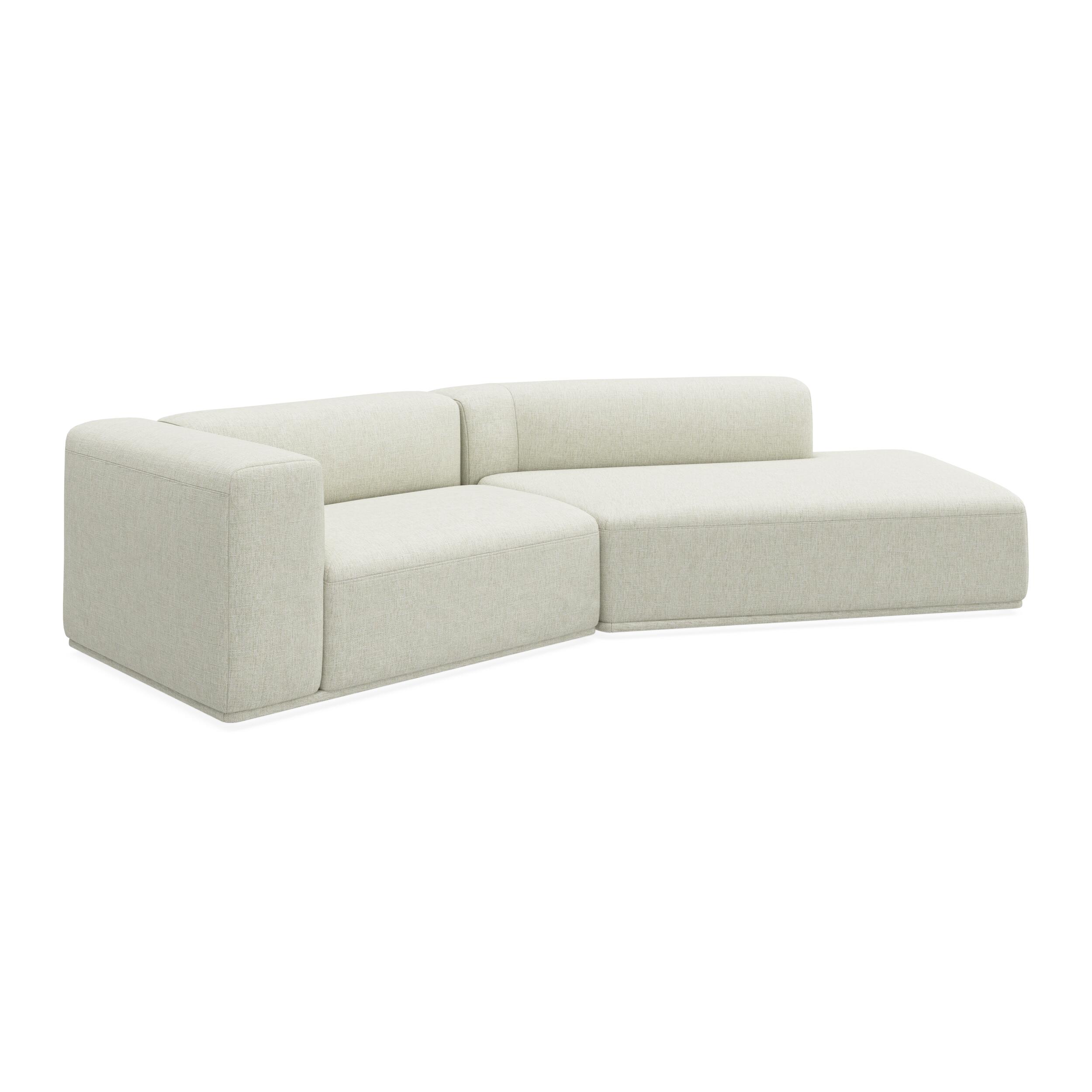 Zano 2-pers. venstrevendt sofa med pufafslutning