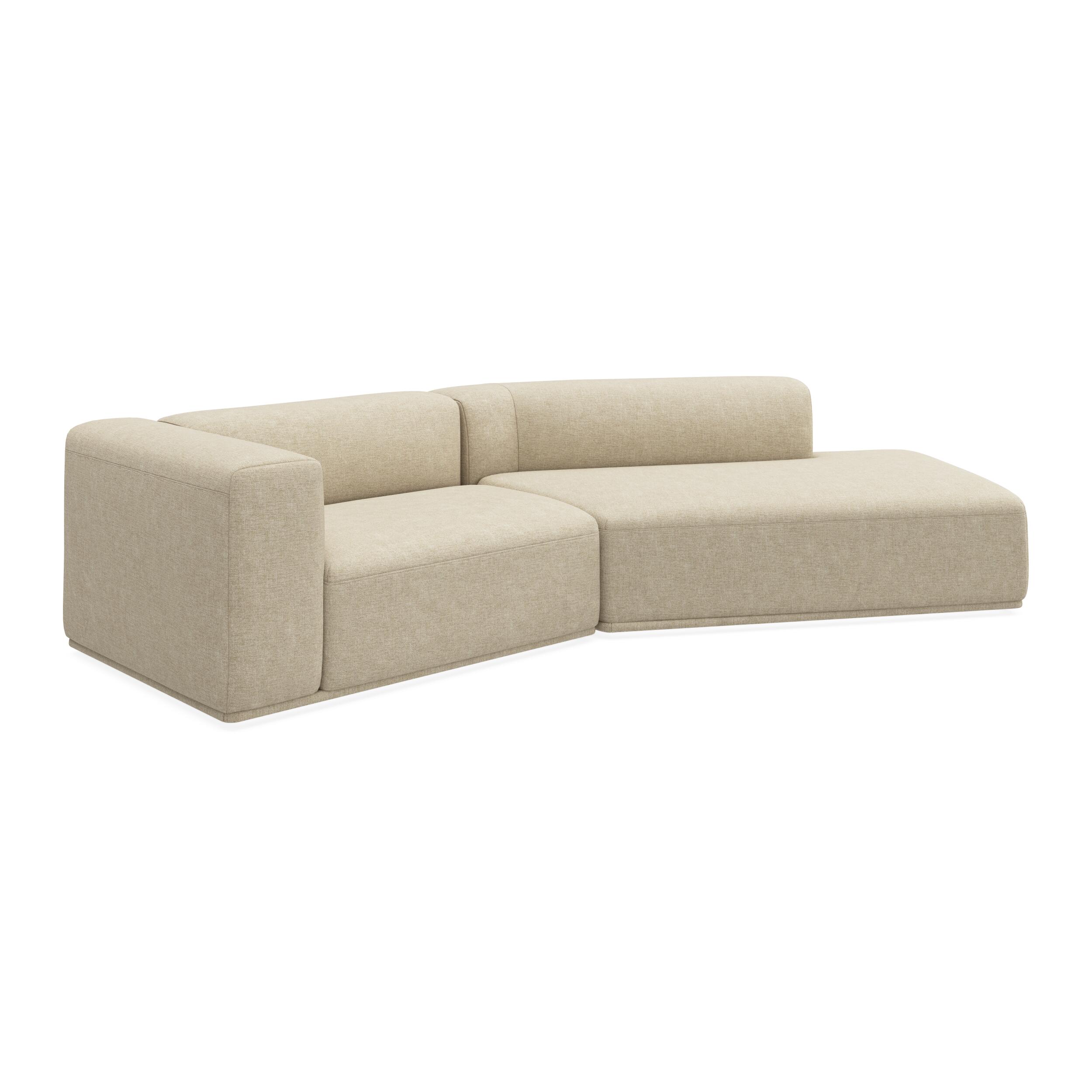 Zano 2-pers. venstrevendt sofa med pufafslutning