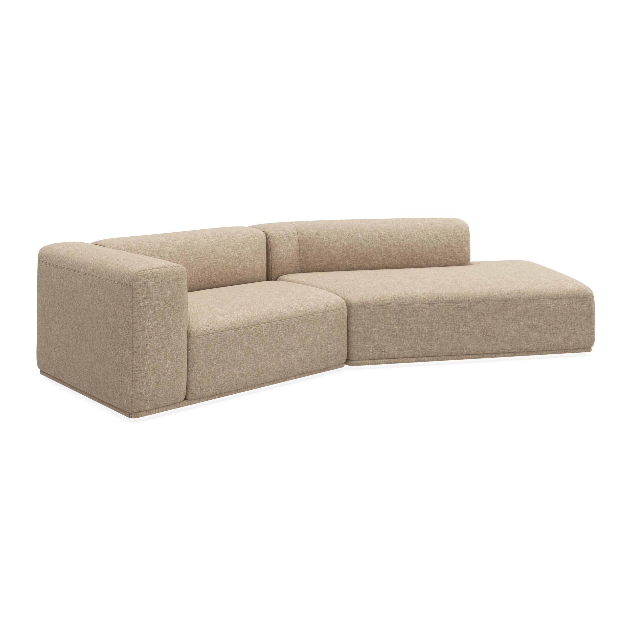 Zano 2-pers. venstrevendt sofa med pufafslutning