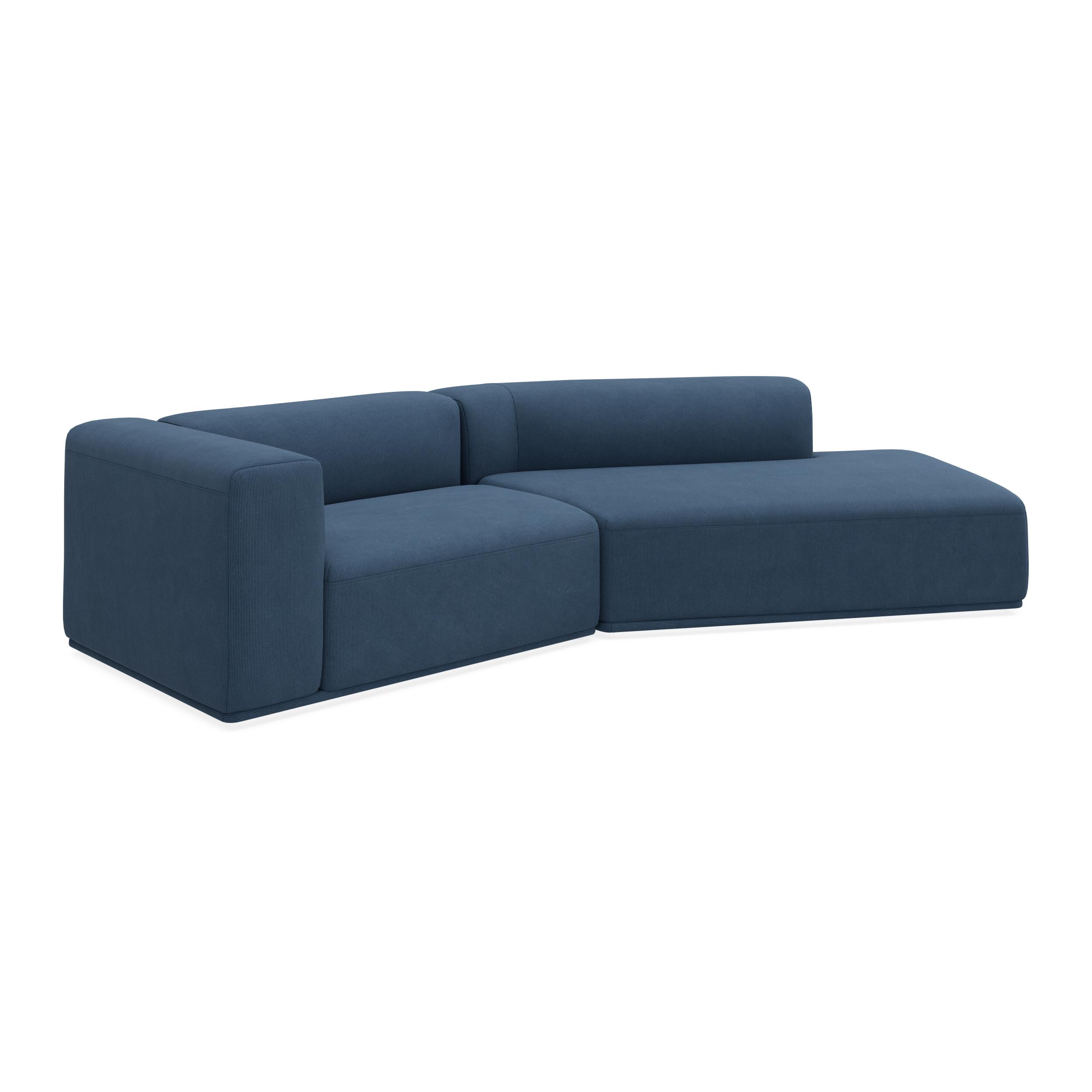 Zano 2-pers. venstrevendt sofa med pufafslutning