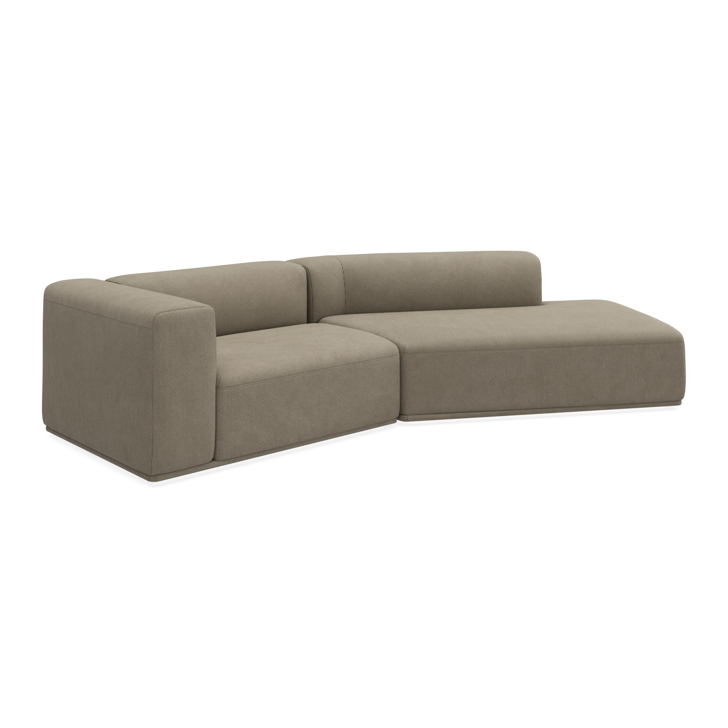 Zano 2-pers. venstrevendt sofa med pufafslutning