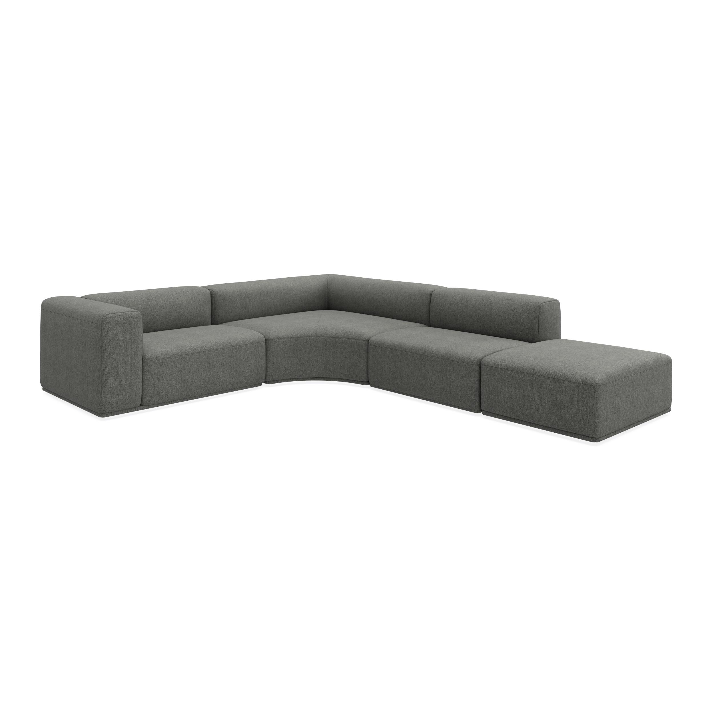 Zano 3-pers. venstrevendt hjørnesofa inkl. puf