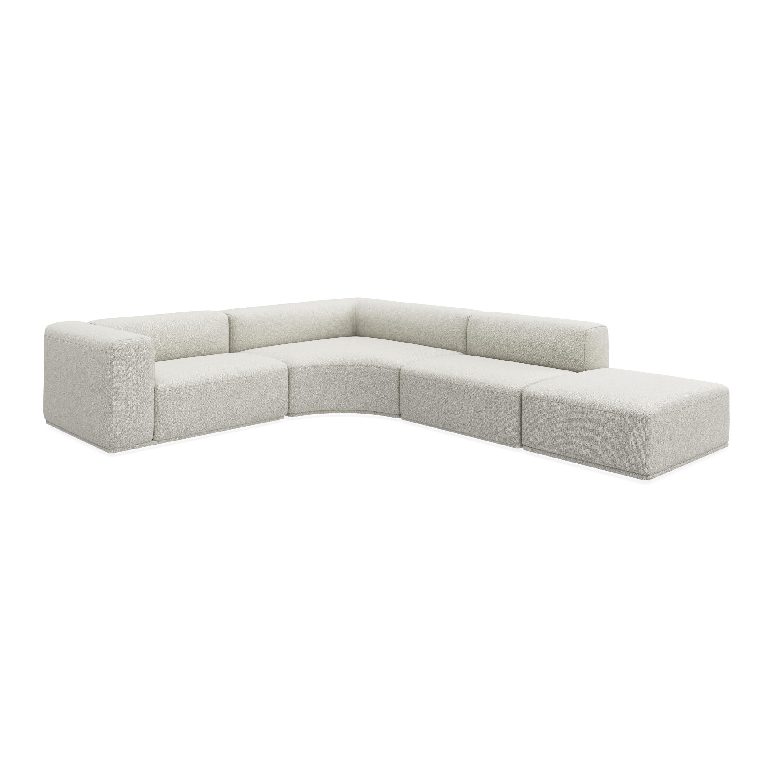 Zano 3-pers. venstrevendt hjørnesofa inkl. puf