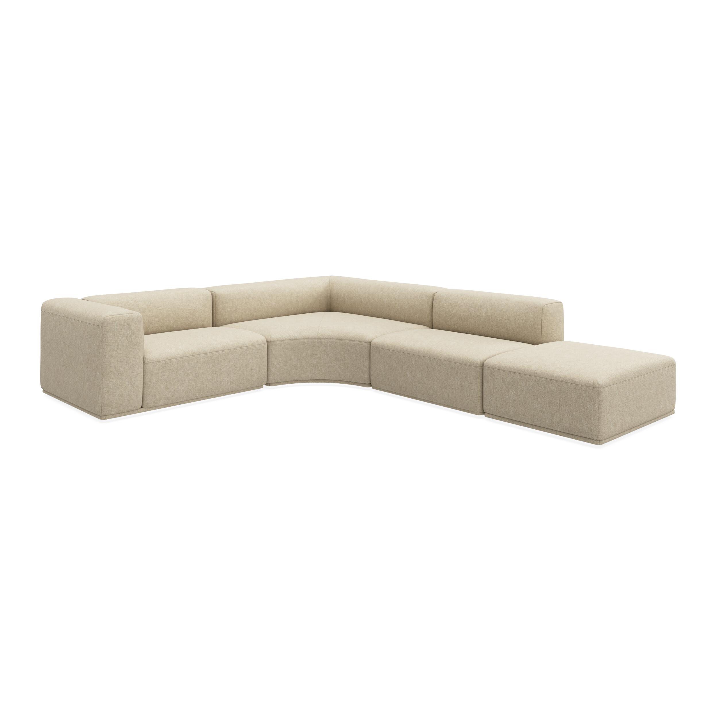 Zano 3-pers. venstrevendt hjørnesofa inkl. puf