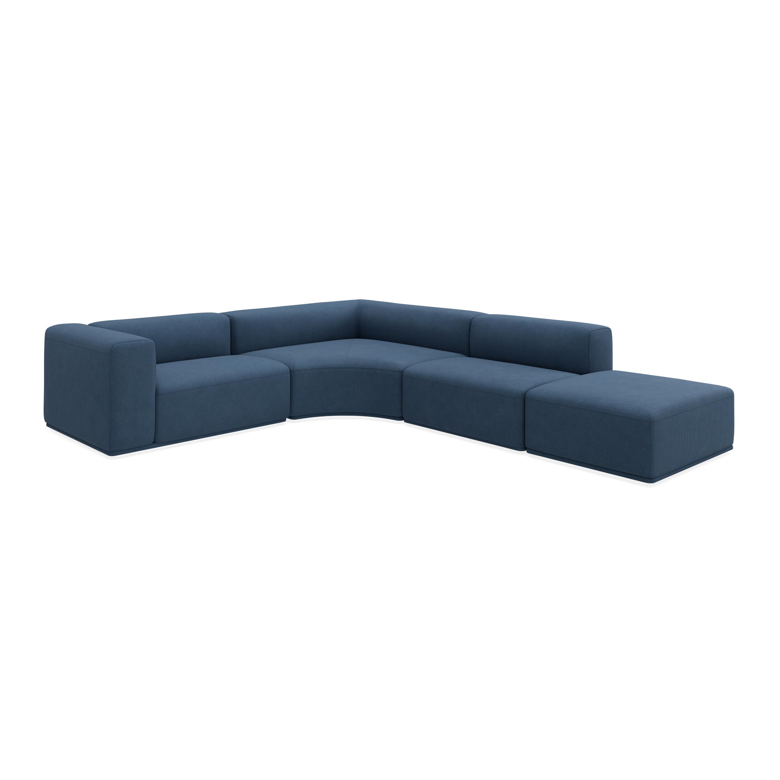 Zano 3-pers. venstrevendt hjørnesofa inkl. puf