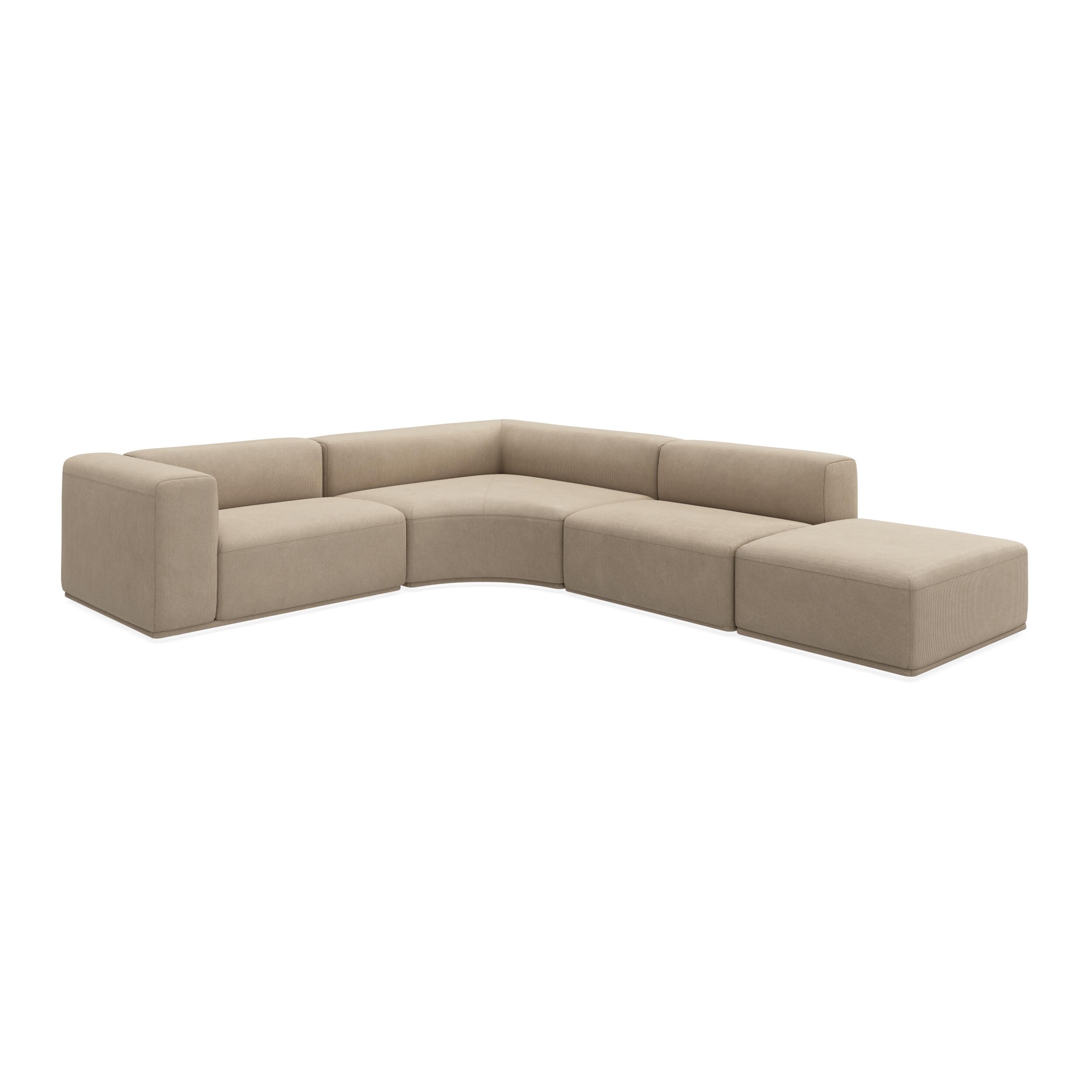 Zano 3-pers. venstrevendt hjørnesofa inkl. puf