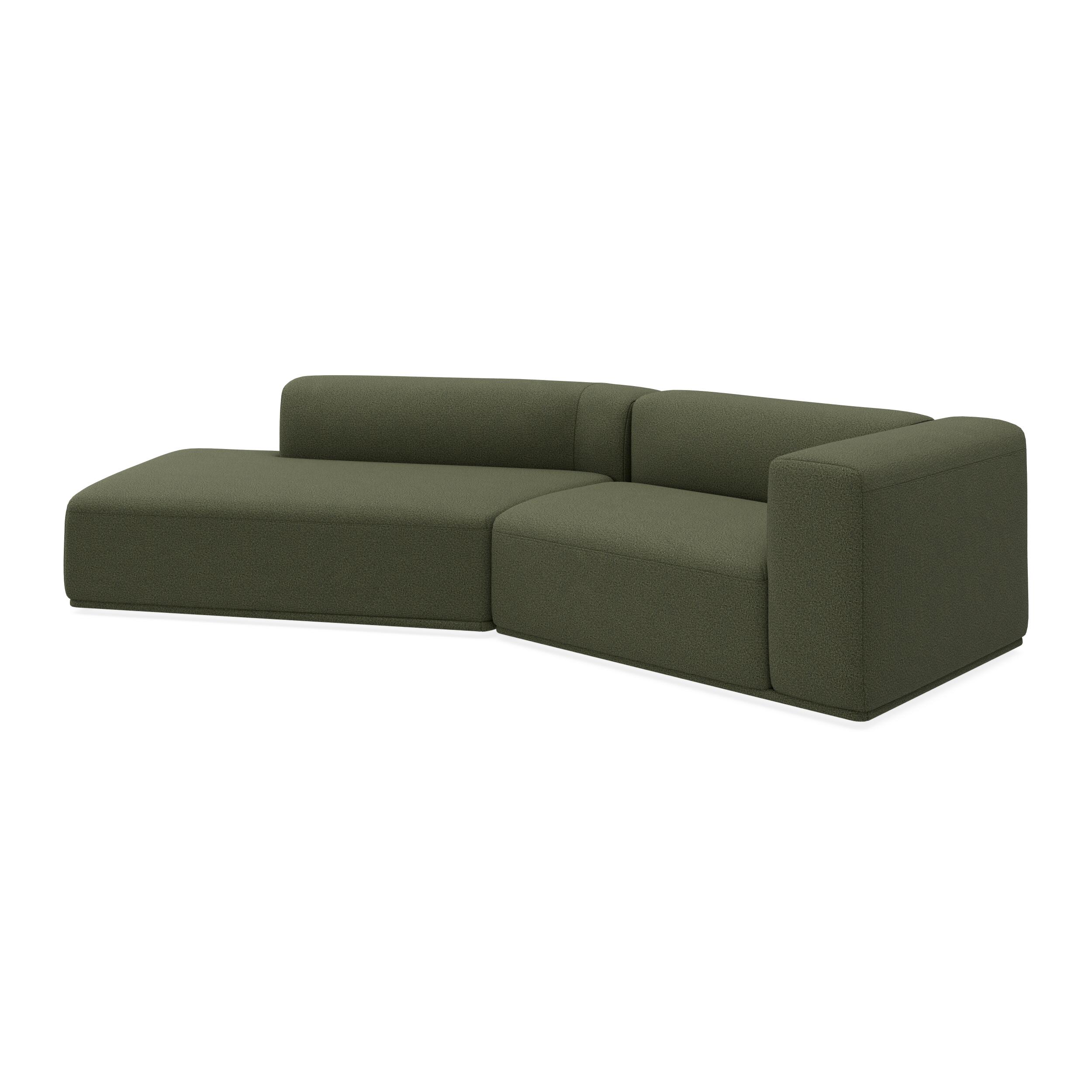 Zano 2-pers. højrevendt sofa med pufafslutning