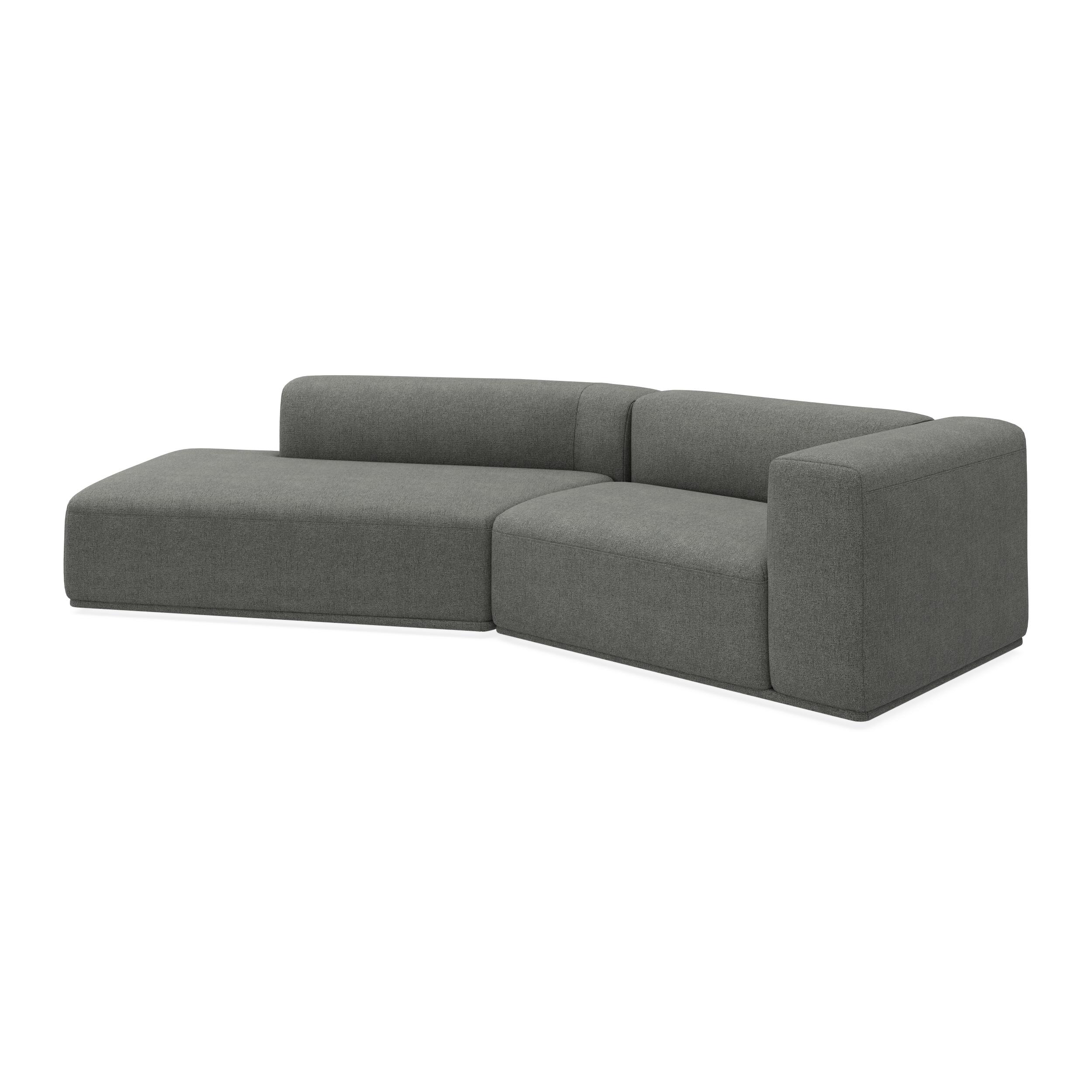 Zano 2-pers. højrevendt sofa med pufafslutning