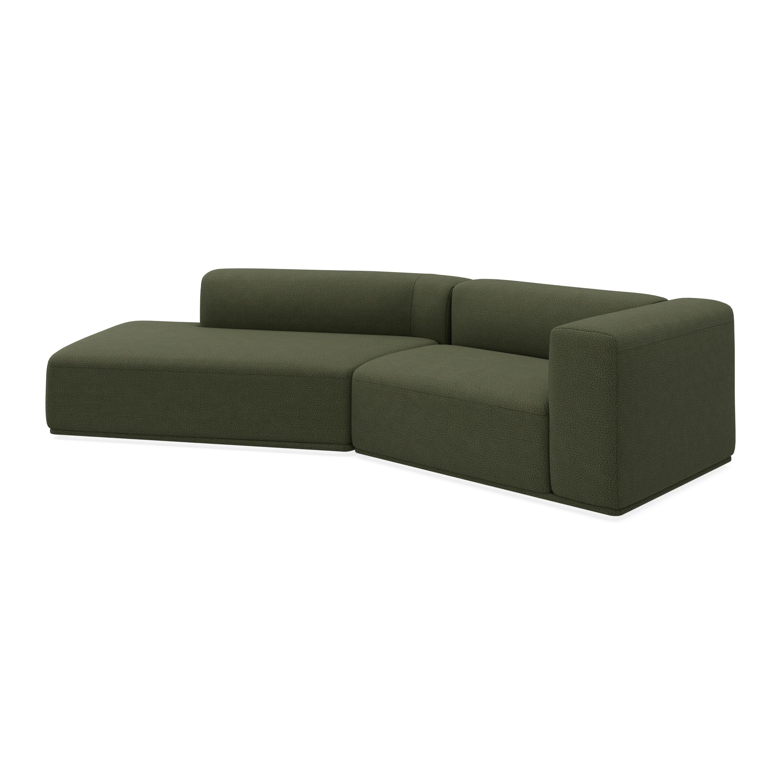Zano 2-pers. højrevendt sofa med pufafslutning